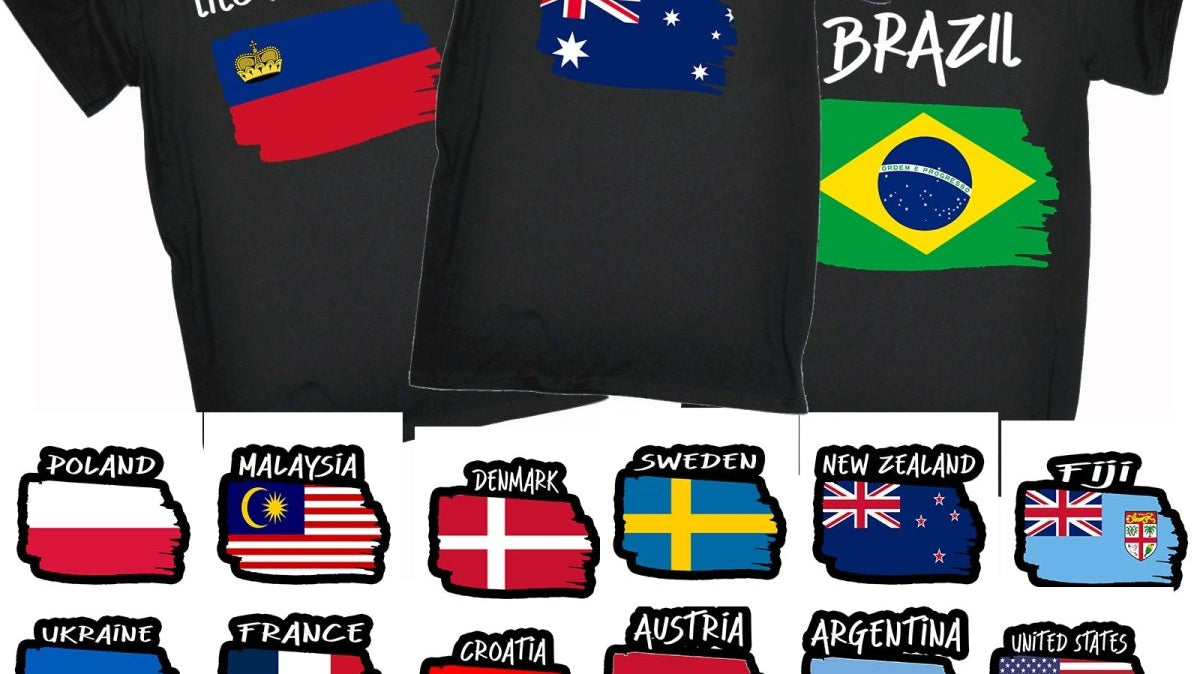 Country Flag Merchandise - 123t Australia | Funny T-Shirts Mugs Novelty Gifts