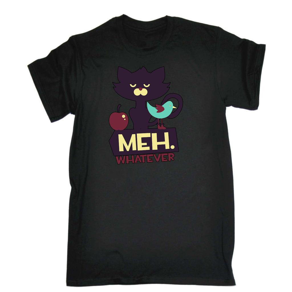 Meh Whatever Cat - Mens Funny T-Shirt Tshirts