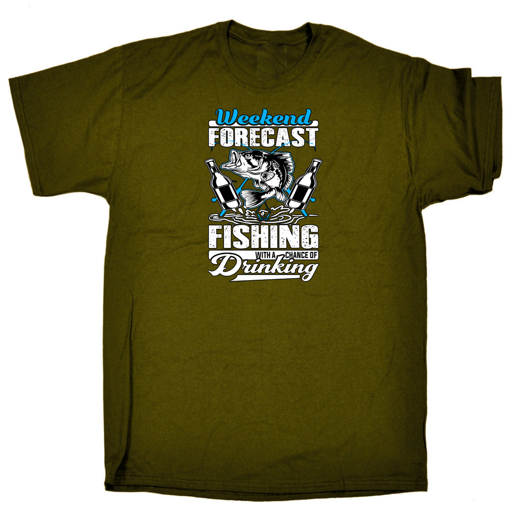Weekend Forecast Fishing With A Chance Of Drinking Fish - Mens Funny T-Shirt Tshirts