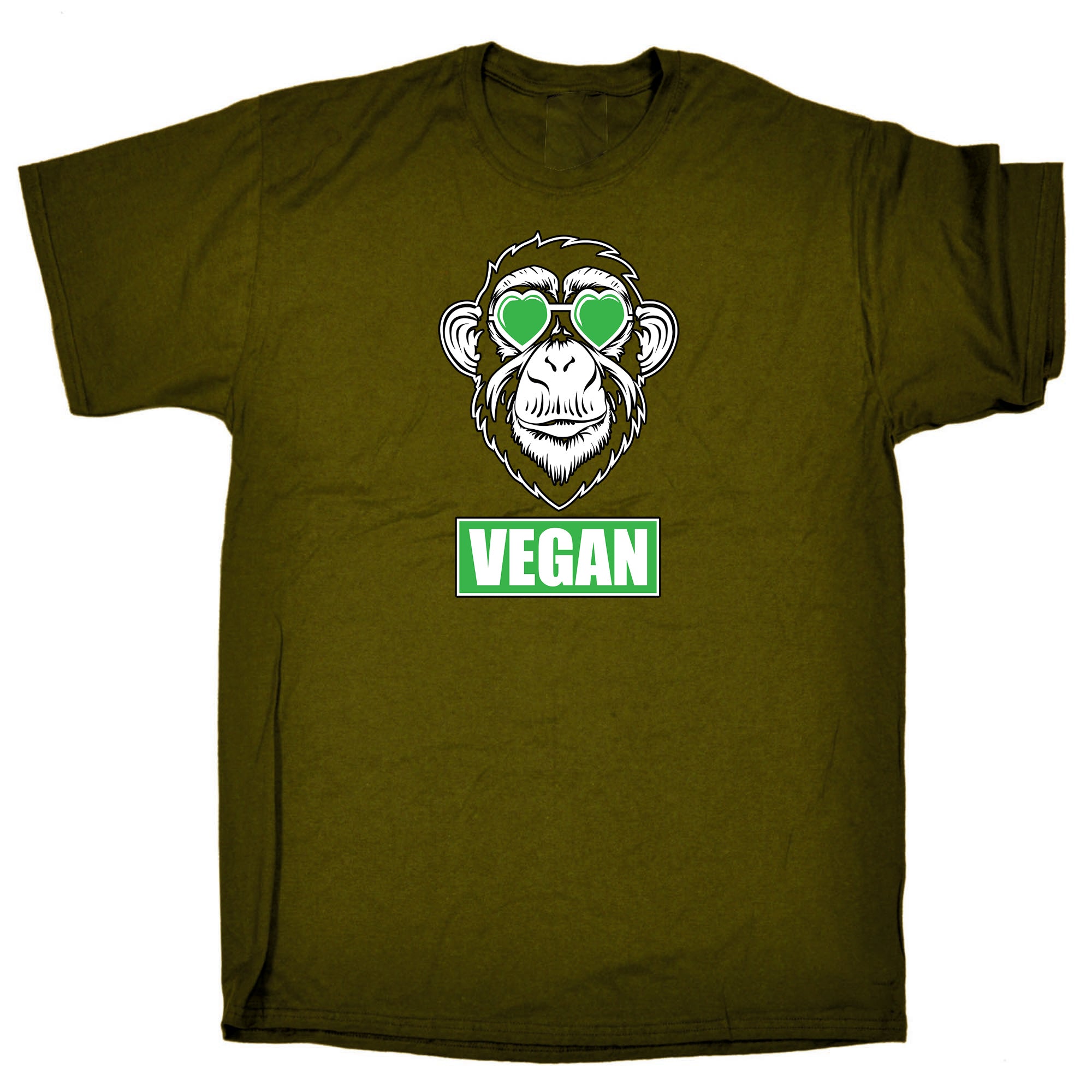 Vegan Love Cool Monkey - Mens Funny T-Shirt Tshirts