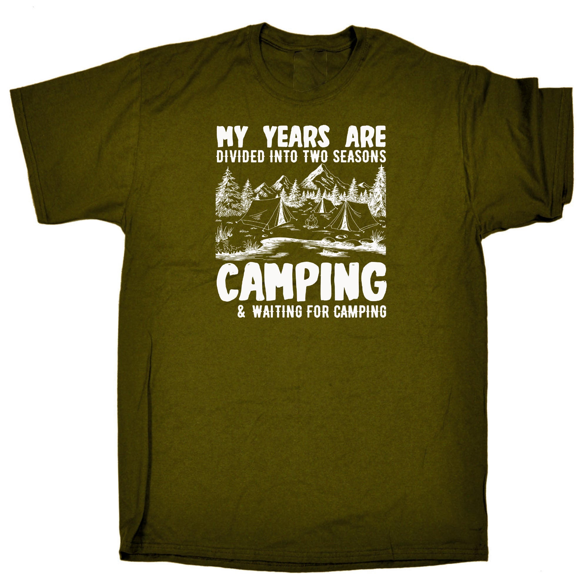 My Years Two Seasons Camping - Mens Funny T-Shirt Tshirts