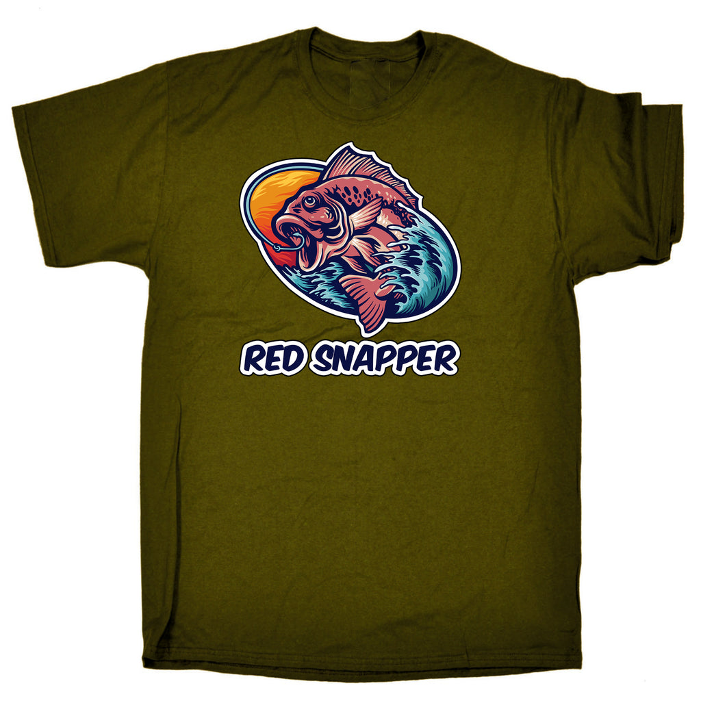 Red Snapper Fishing Angling Fish - Mens Funny T-Shirt Tshirts