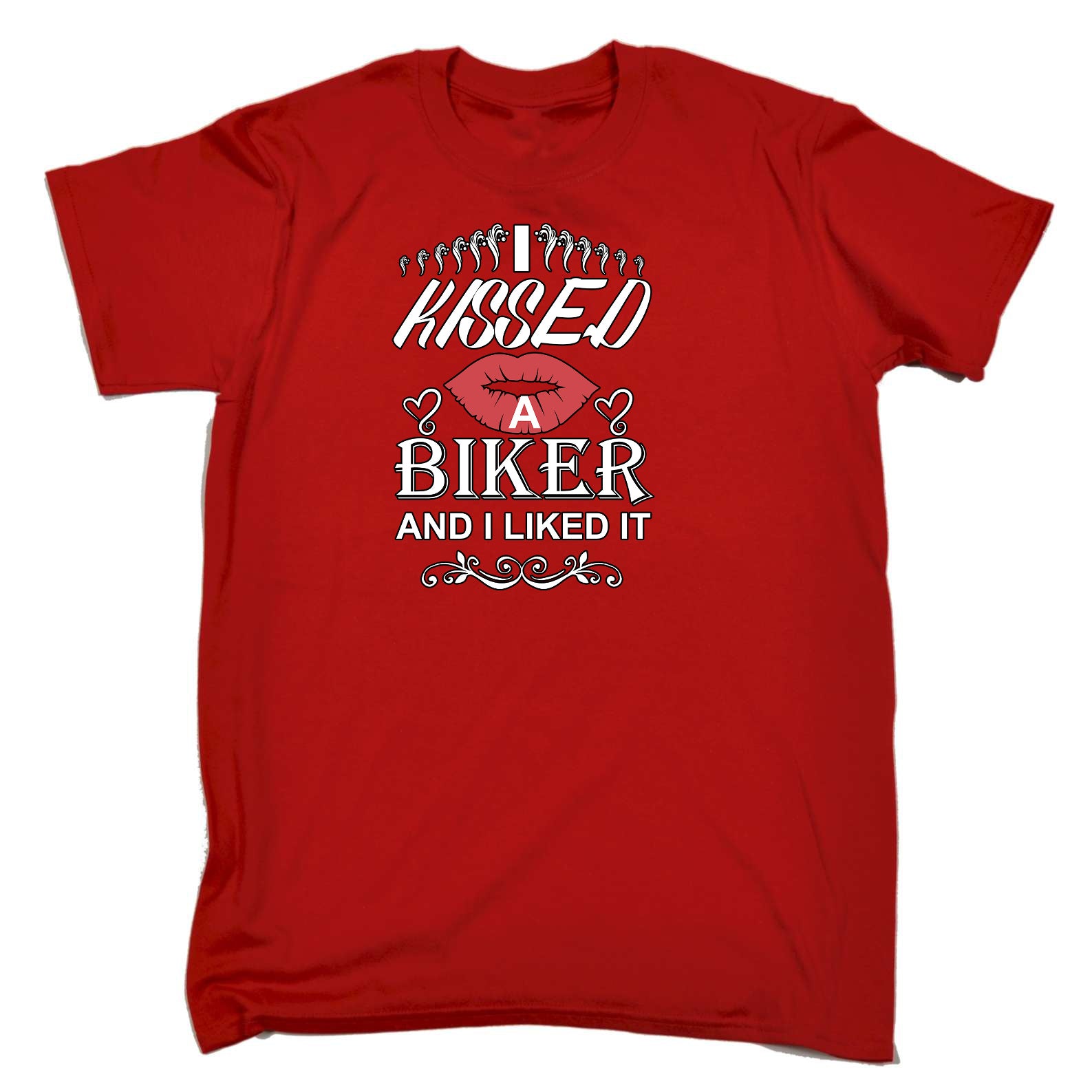 I Kissed A Biker And I Liked It Motorbike Motorcycle - Mens Funny T-Shirt Tshirts