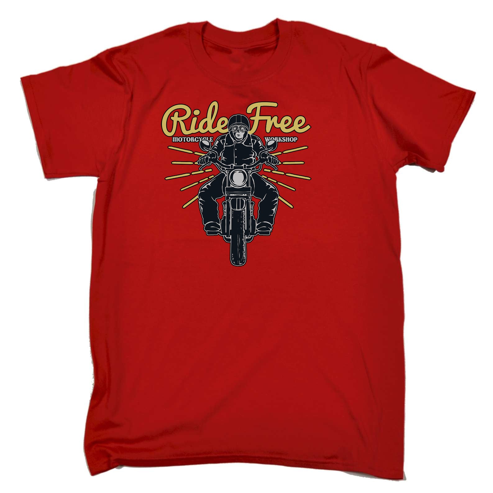 Ride Free Motorcycle Workshop Motorbike - Mens Funny T-Shirt Tshirts