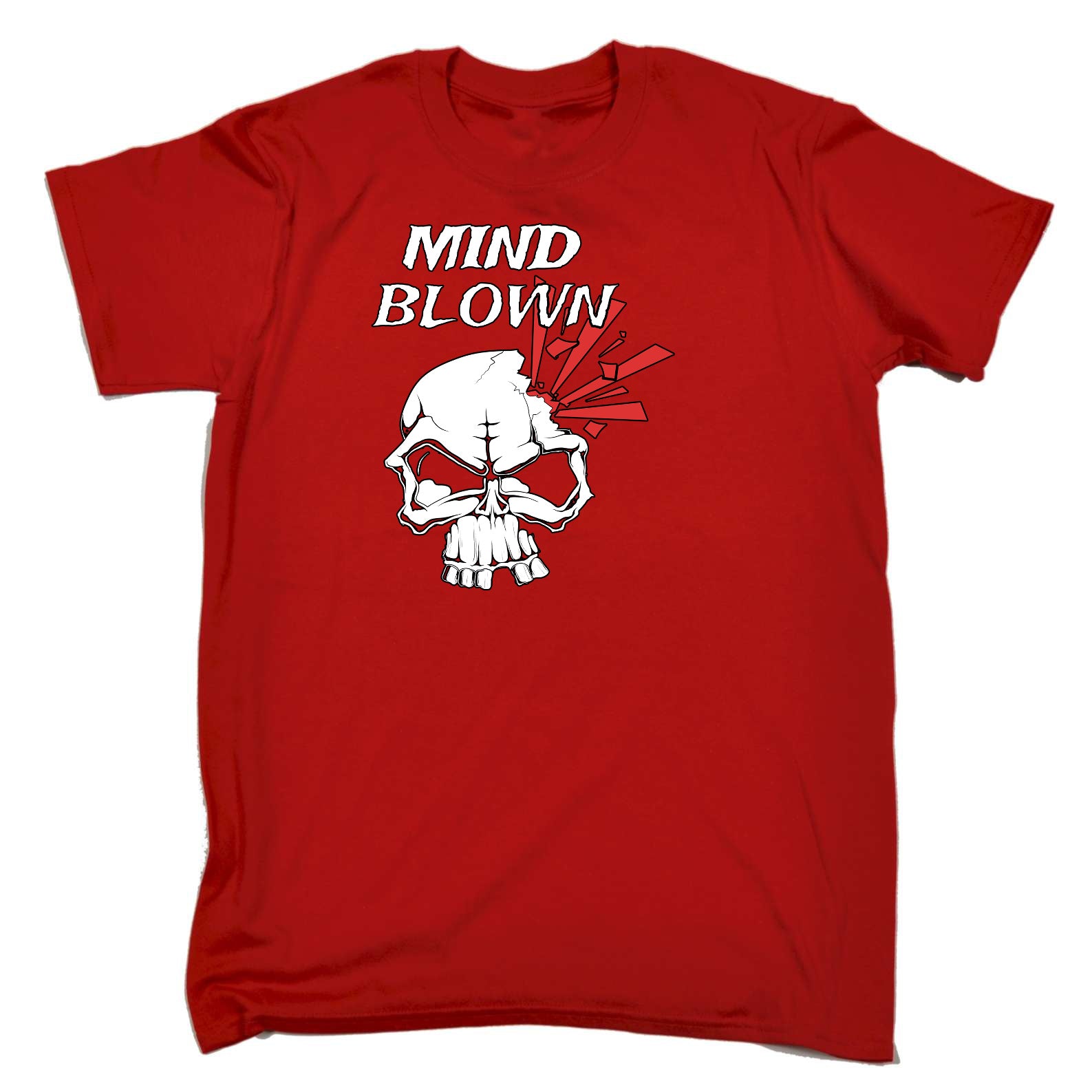 Mind Blown Skull - Mens Funny T-Shirt Tshirts