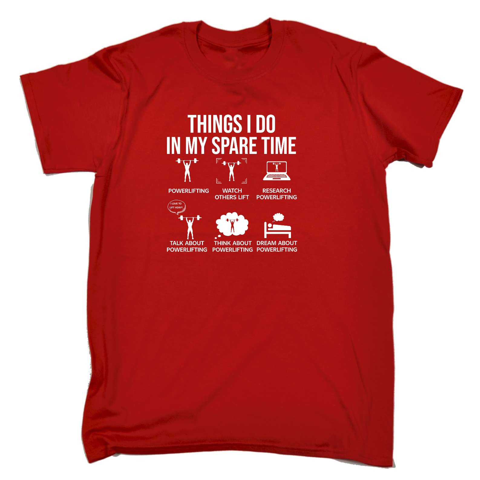 Powerlifting This I Do In Spare Time Gym Bodybuilding Weights - Mens Funny T-Shirt Tshirts