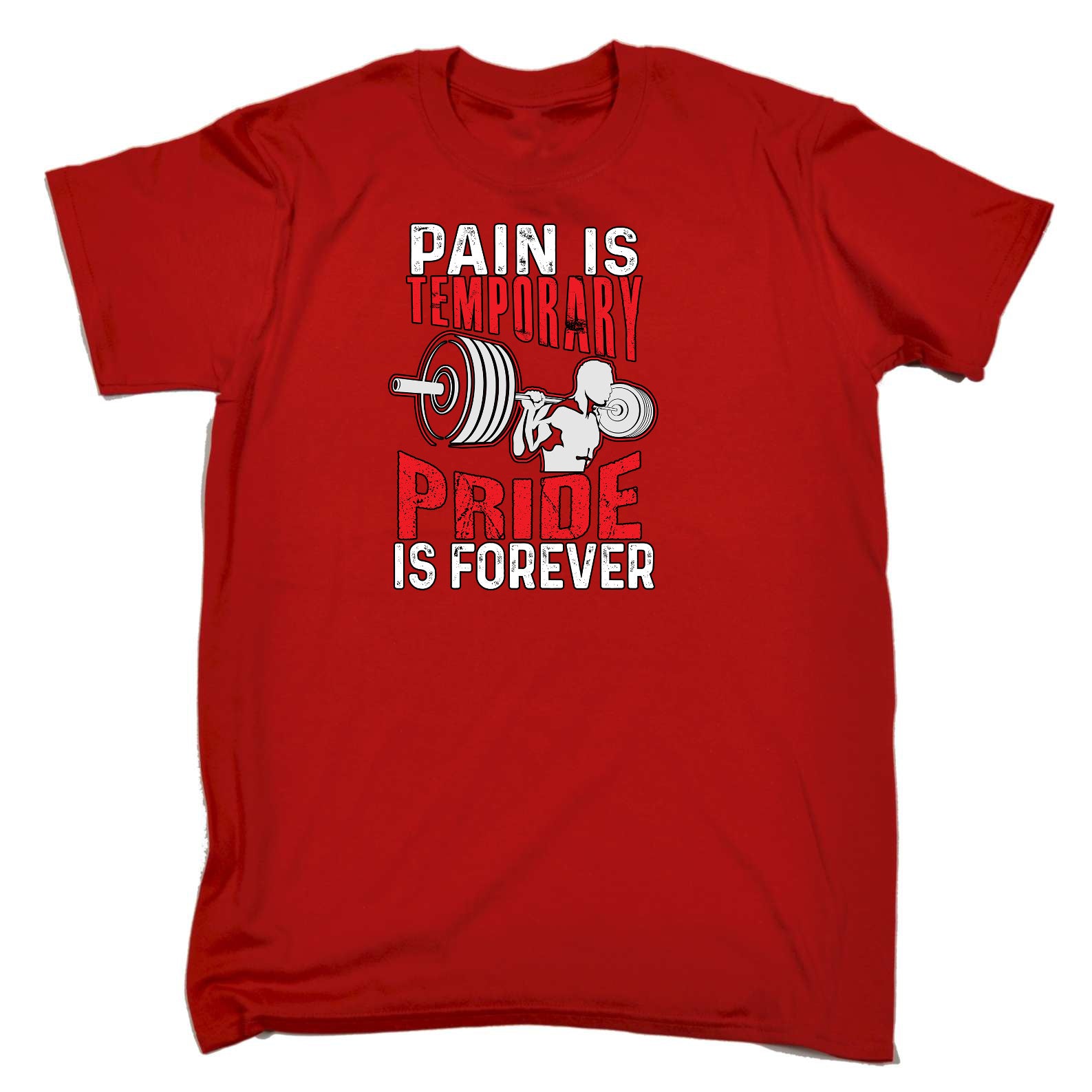 Pain Is Temporary Gym Bodybuilding Weights - Mens Funny T-Shirt Tshirts