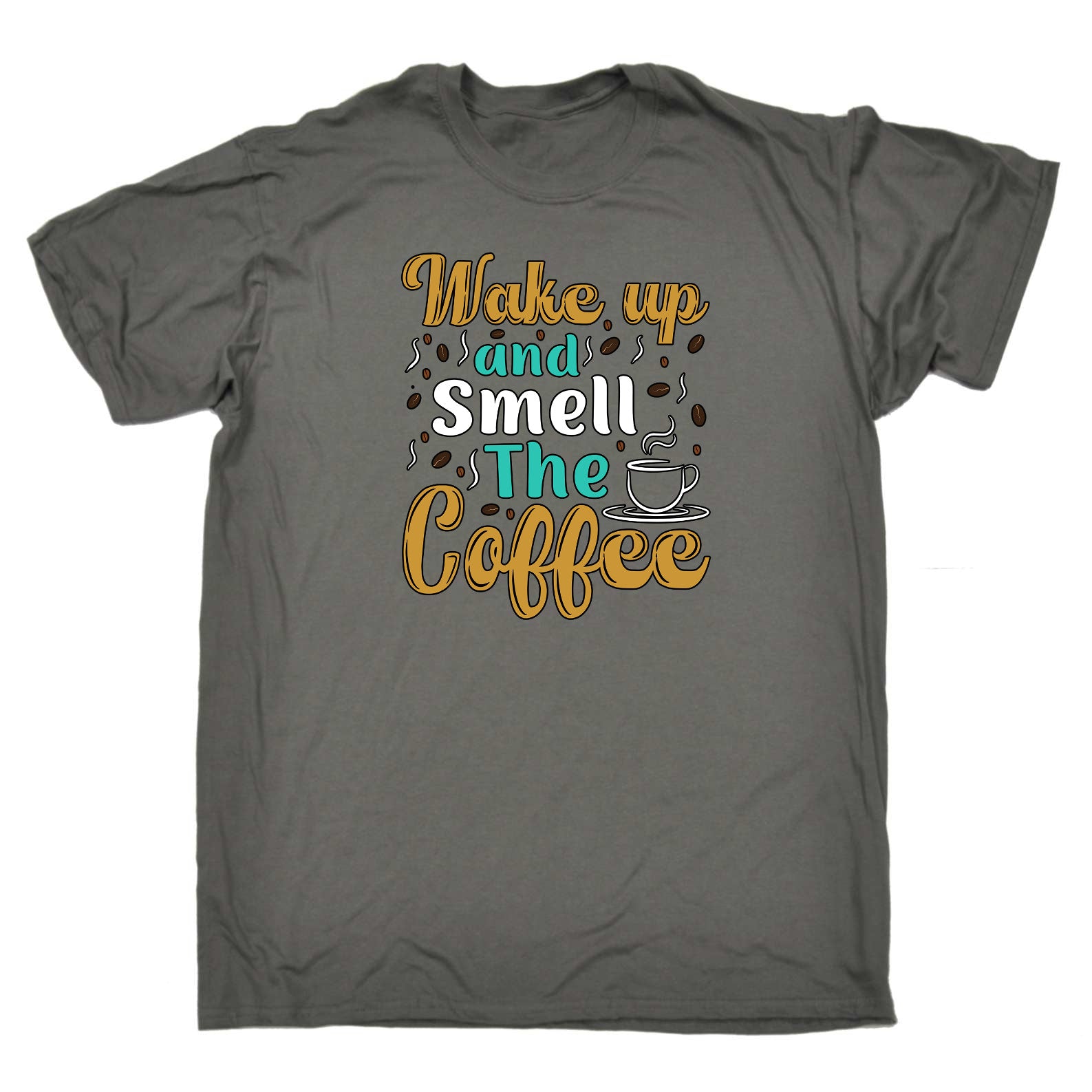 Wake Up And Smell The Coffee - Mens Funny T-Shirt Tshirts