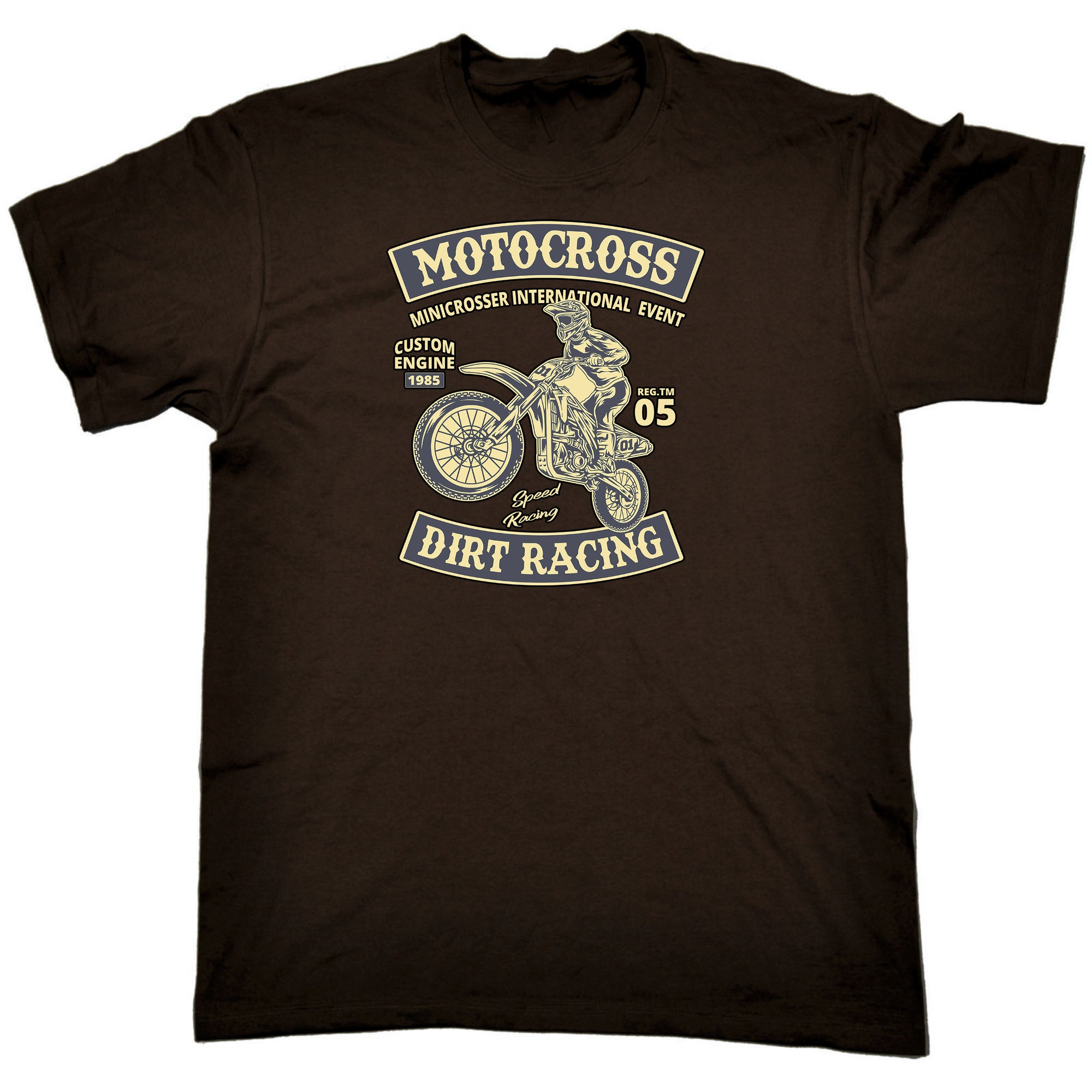 Motocross Dirt Racing Dirt Bike Motorcycle Motorbike - Mens Funny T-Shirt Tshirts
