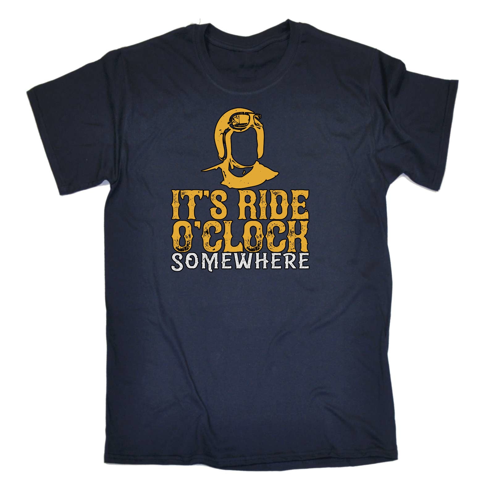 Its Ride Oclock Somwhere Motorbike Motorcycle - Mens Funny T-Shirt Tshirts