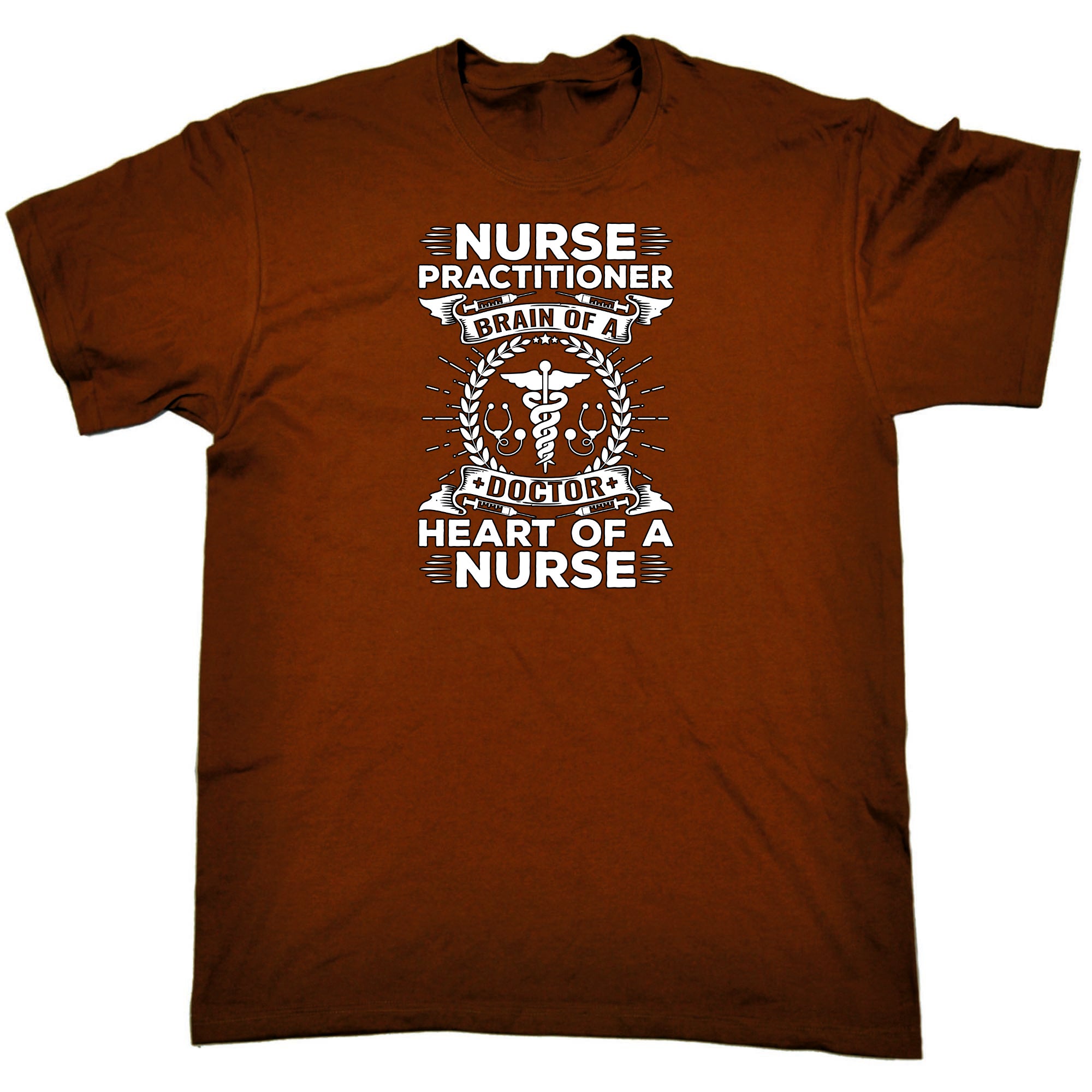 Nurse Practitioner Brains Of A Doctor - Mens Funny T-Shirt Tshirts