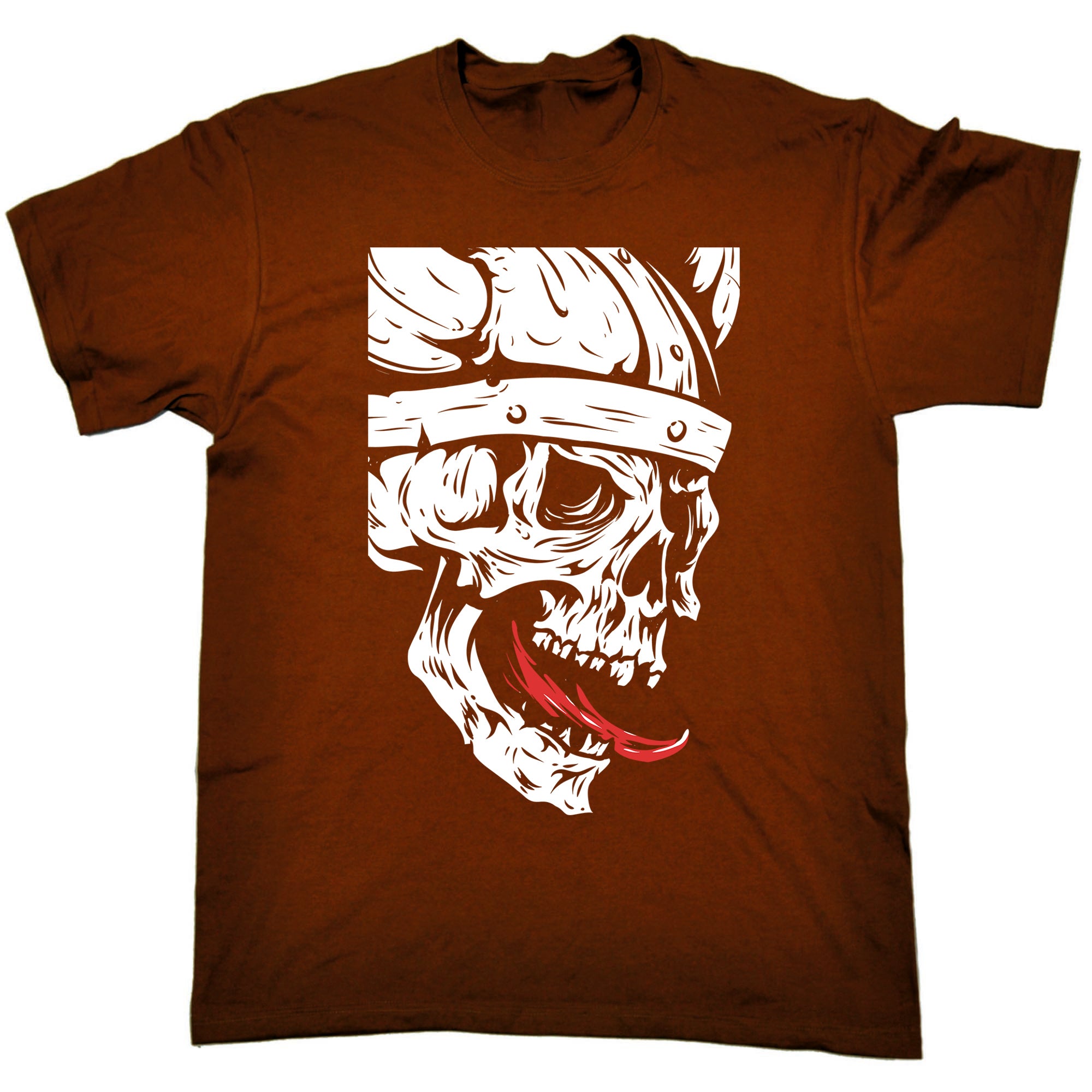Viking Skull - Mens Funny T-Shirt Tshirts