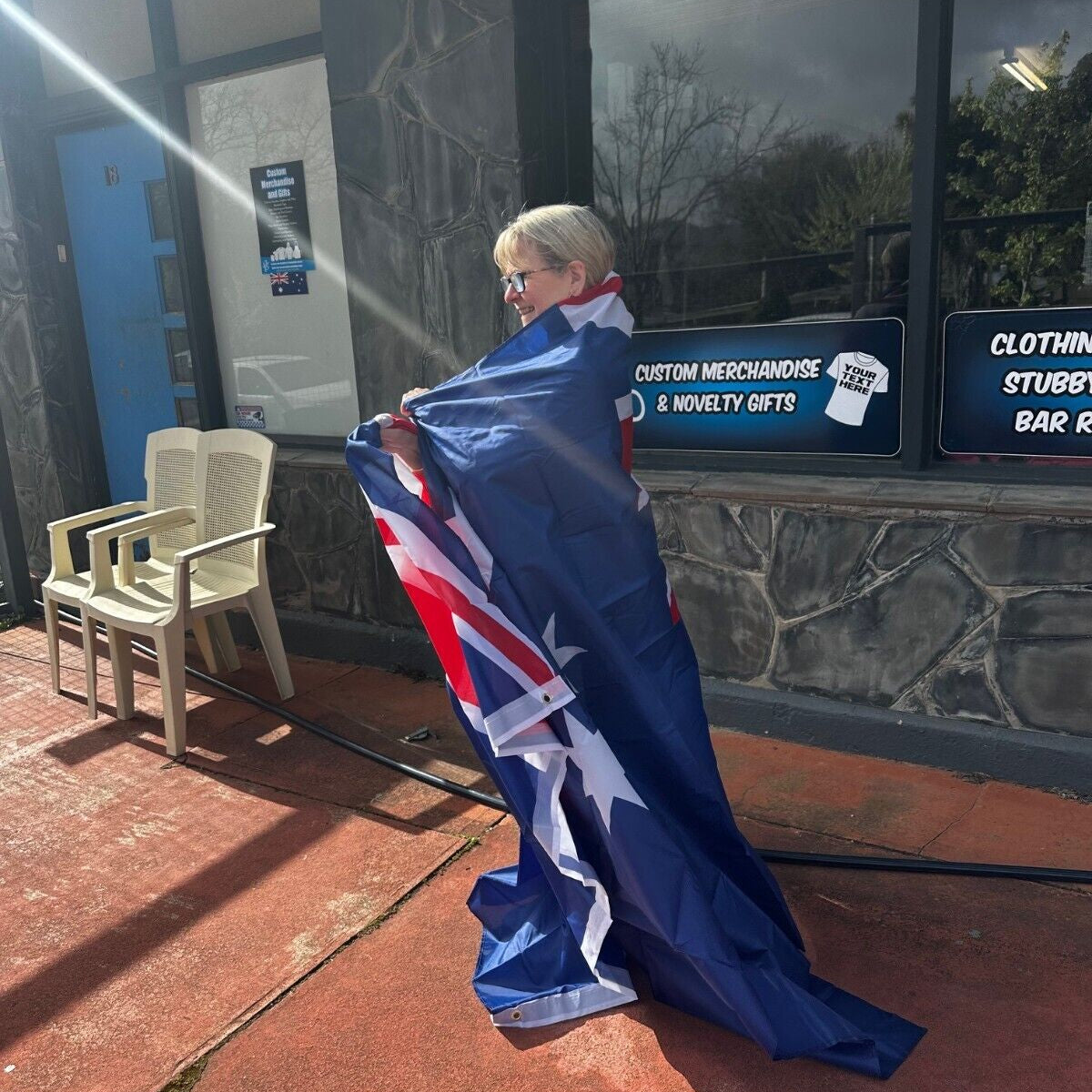Large Australia Flag Flags Australian Day Oz Ozzie Outdoor Massive 5ft x 10ft