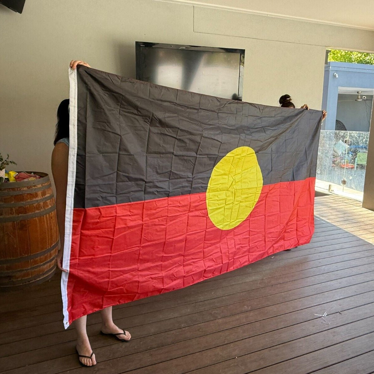 2 x LARGE ABORIGINAL Country Australia Flag Flags Outdoor Massive 5ft x 10ft