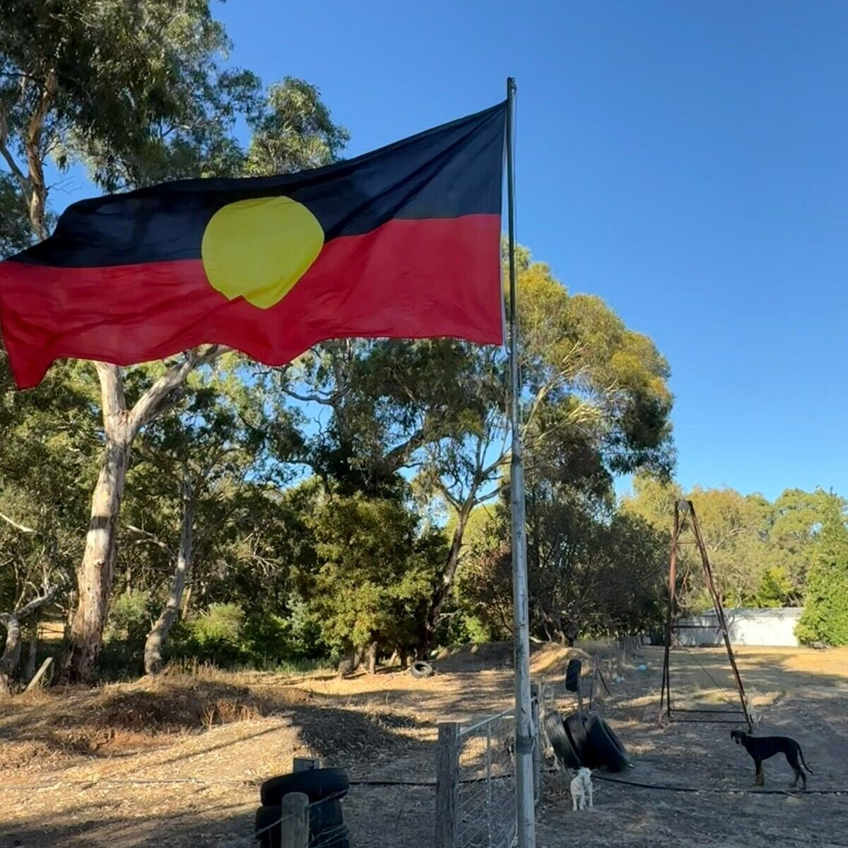 2 x LARGE ABORIGINAL Country Australia Flag Flags Outdoor Massive 5ft x 10ft