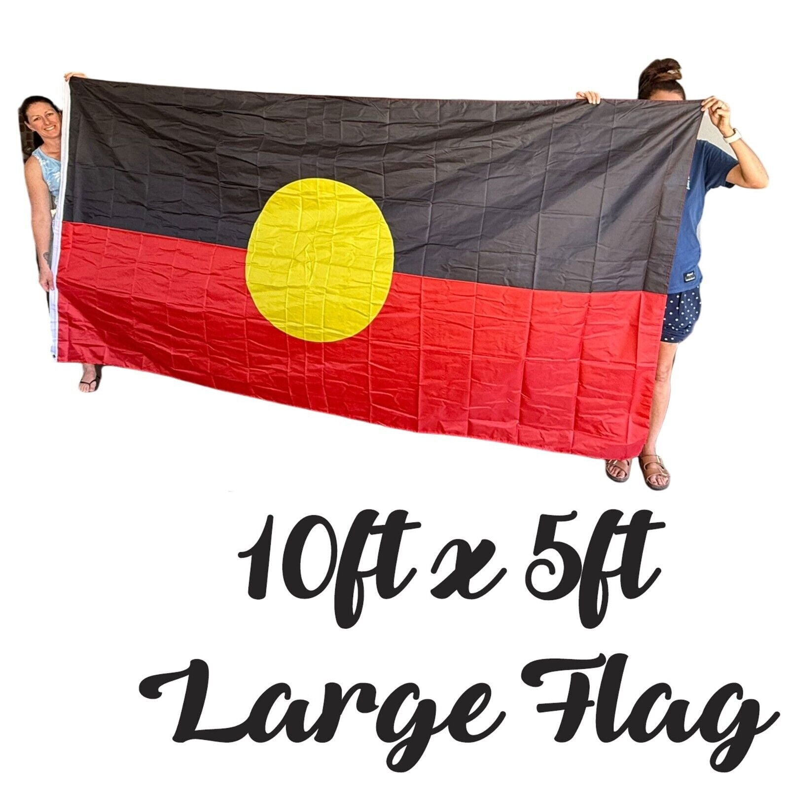 2 x LARGE ABORIGINAL Country Australia Flag Flags Outdoor Massive 5ft x 10ft