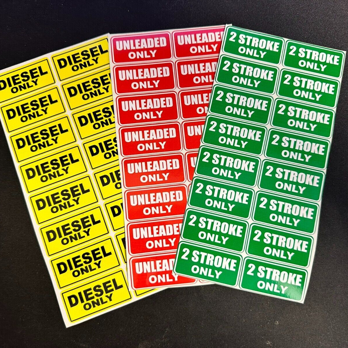 16 x Diesel 2 Stoke Unleaded 4 Fuel Petrol Jerry Can Cans Stickers Sticker ⛽
