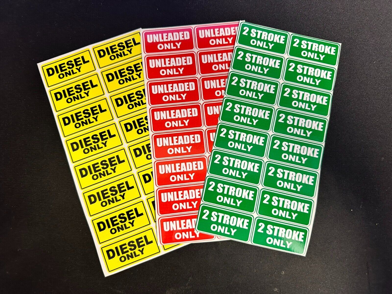 16 x Diesel 2 Stoke Unleaded 4 Fuel Petrol Jerry Can Cans Stickers Sticker ⛽