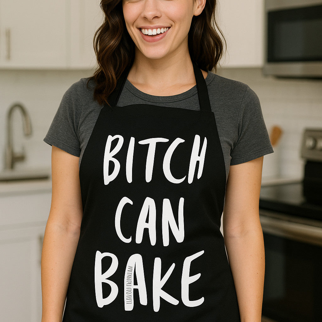 Bitch Can Bake Apron - Funny Aprons Premium Thick Quality Kitchen Christmas Gift