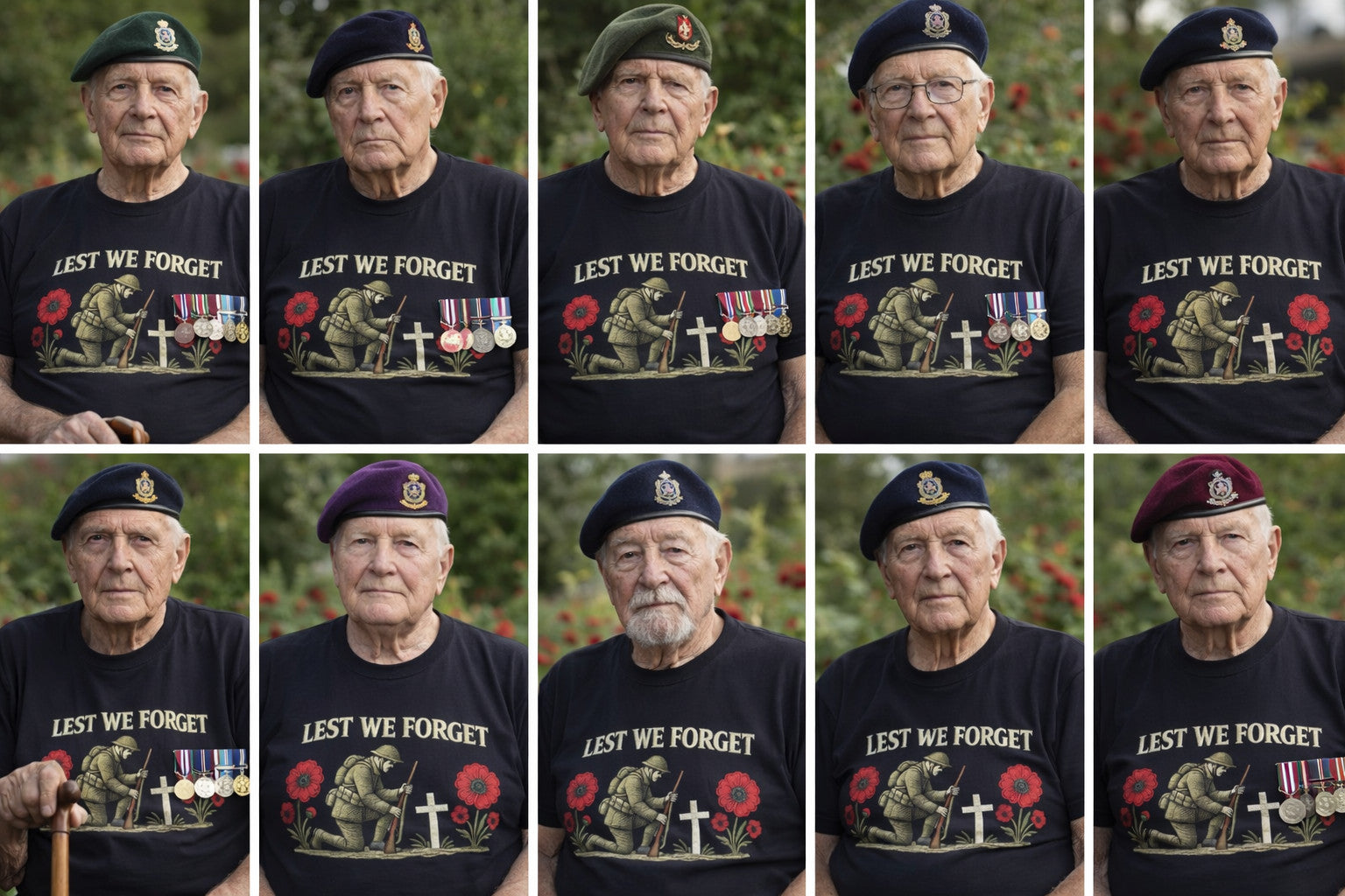 Lest We Forget T Shirt Anzac Day honour War Soldiers Soft Cotton Shirt Shirts
