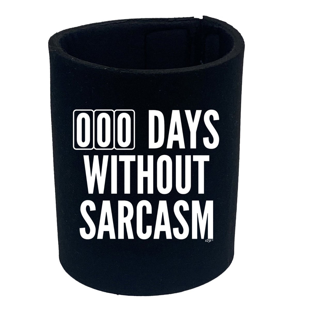 000 Days Without Sarcasm - Funny Novelty Stubby Holder - 123t Australia | Funny T-Shirts Mugs Novelty Gifts