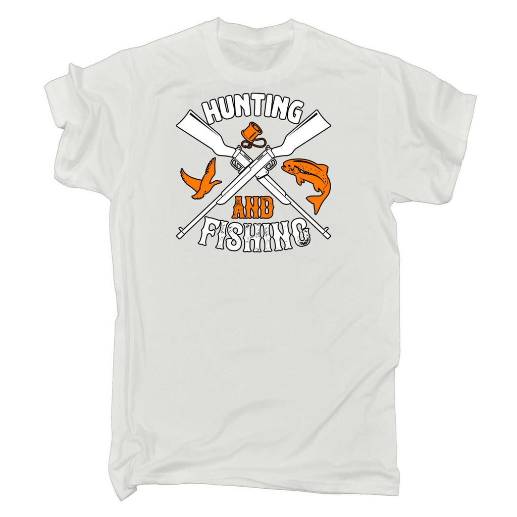 Hunting And Fishing - Mens 123t Funny T-Shirt Tshirts