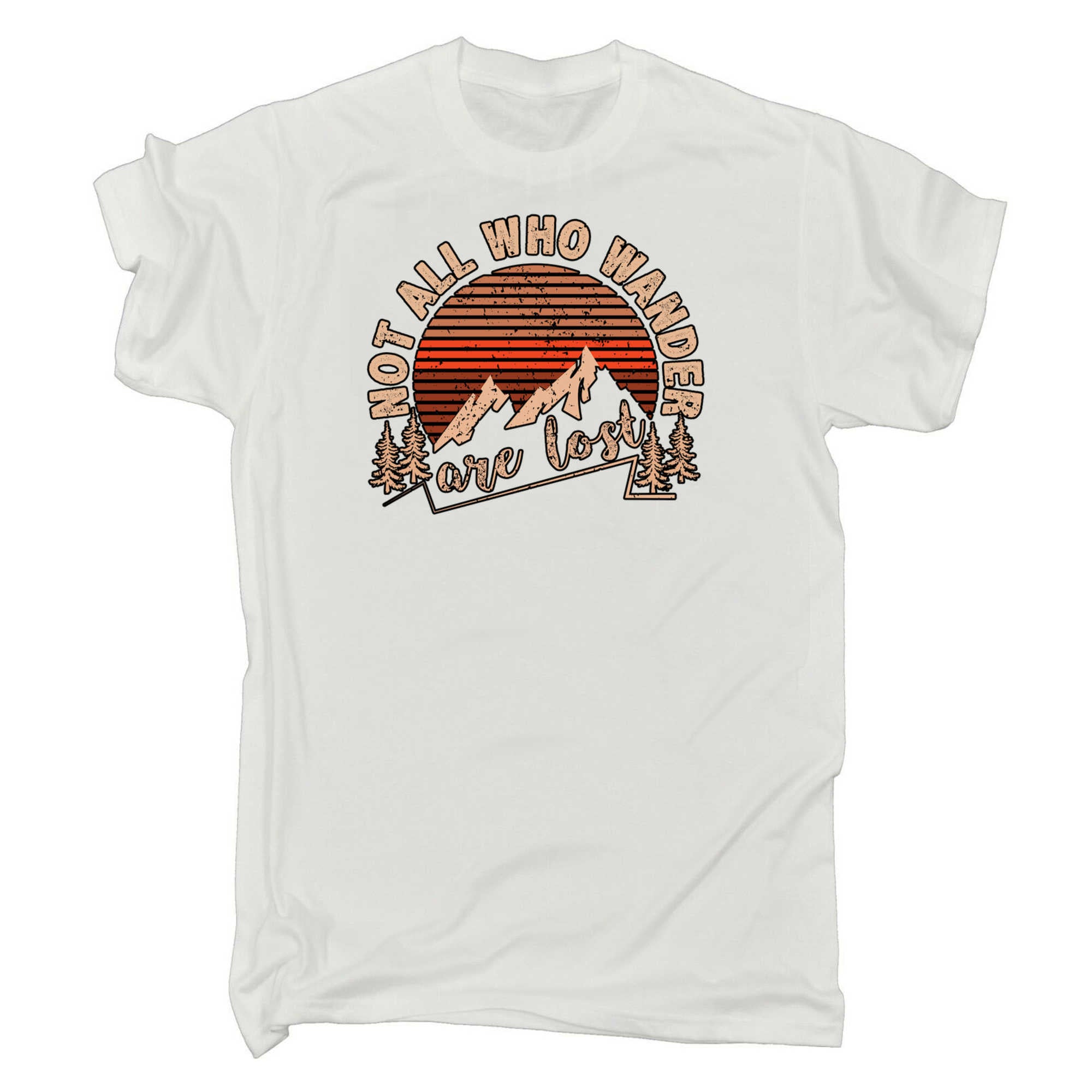 Not All Who Wander Are Lost Hiking Climbing - Mens 123t Funny T-Shirt Tshirts