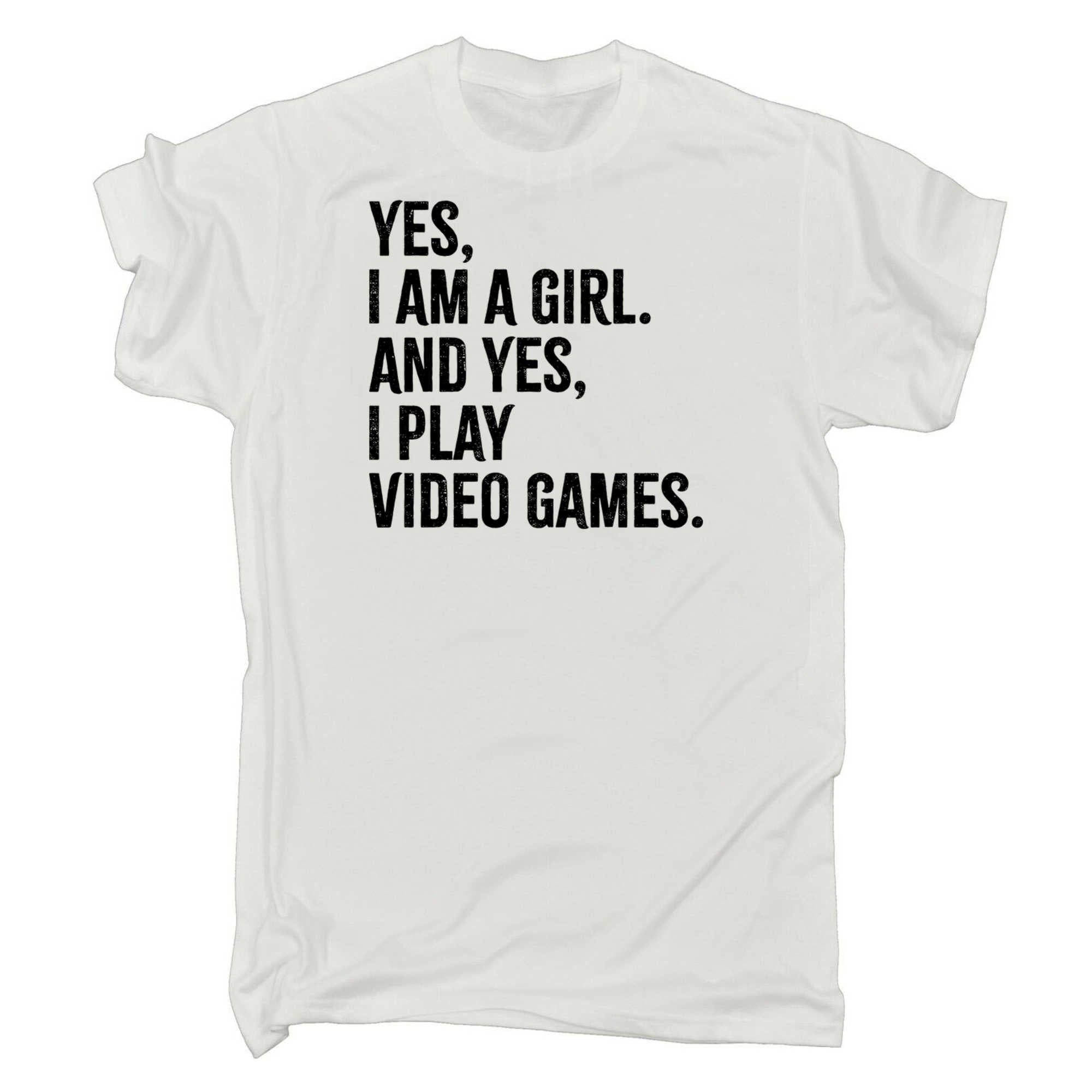 Gamer Yes I Am A Girl And Yes I Play Video Games - Mens 123t Funny T-Shirt Tshirts