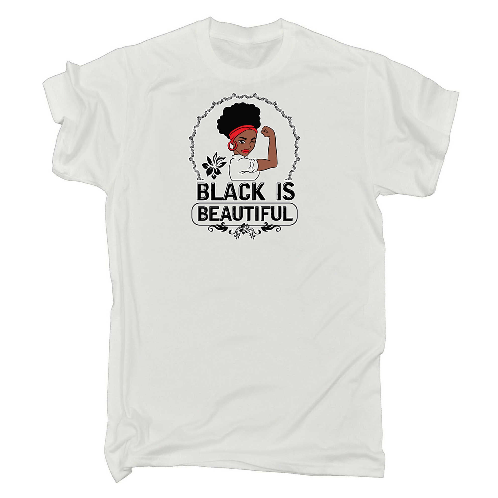 Black Is Beautiful - Mens 123t Funny T-Shirt Tshirts