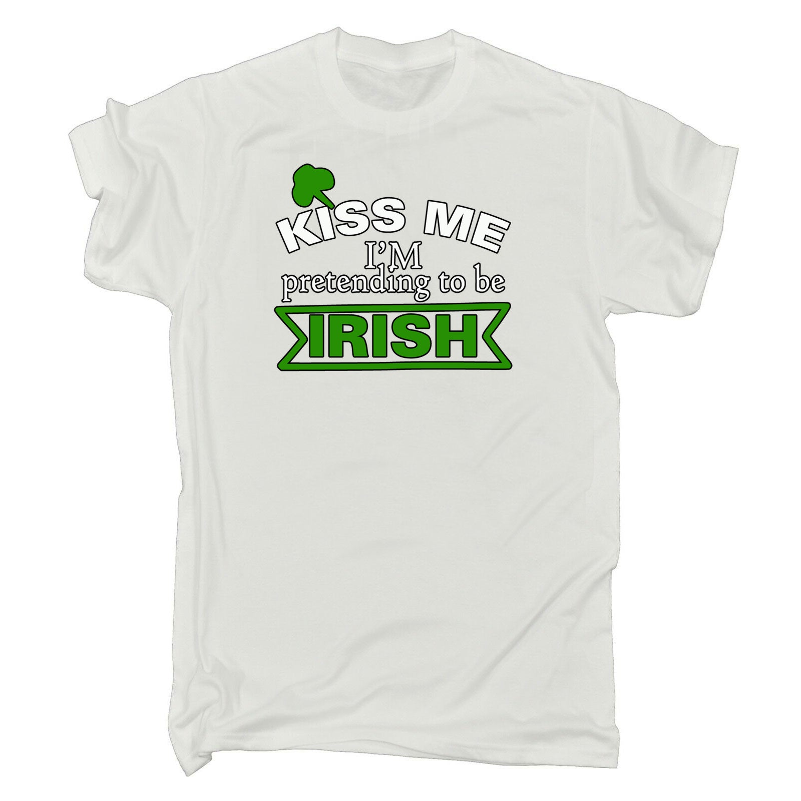 Kiss Me Pretending To Be Irish St Patricks Day - Mens 123t Funny T-Shirt Tshirts