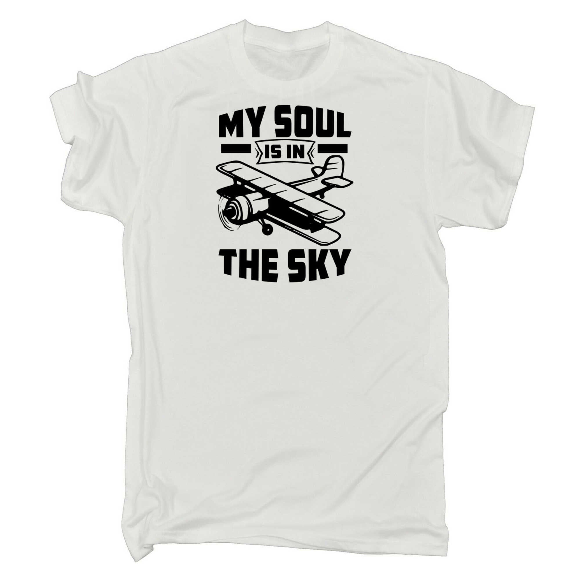 My Soul Is In The Sky Plane Pilot - Mens 123t Funny T-Shirt Tshirts