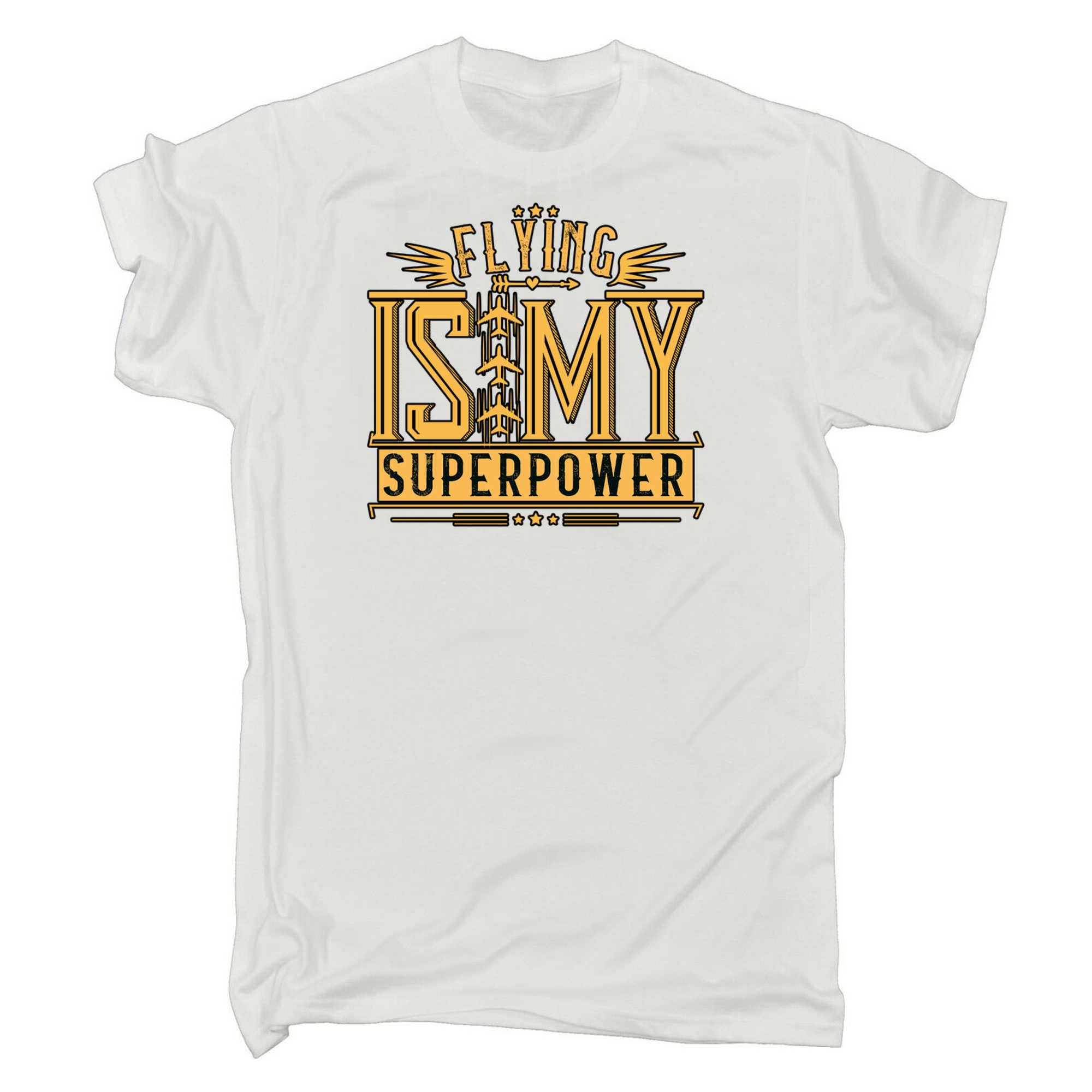 Flying Is My Superpower Pilot Aviation - Mens 123t Funny T-Shirt Tshirts