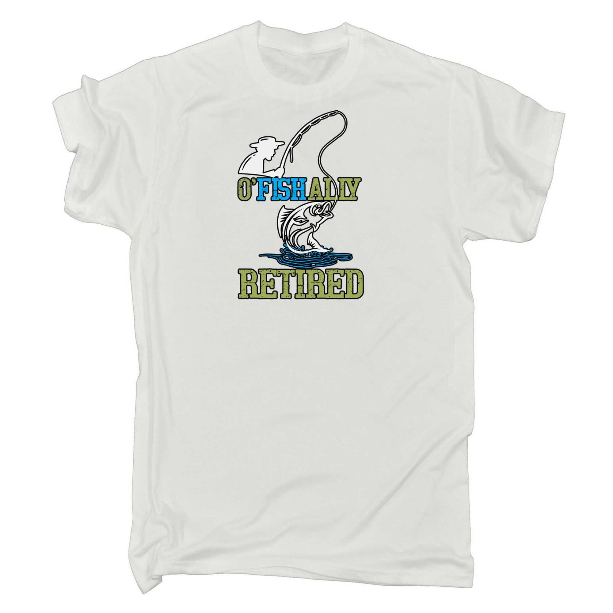 Ofishally Retired Officially Fish Fishing - Mens 123t Funny T-Shirt Tshirts