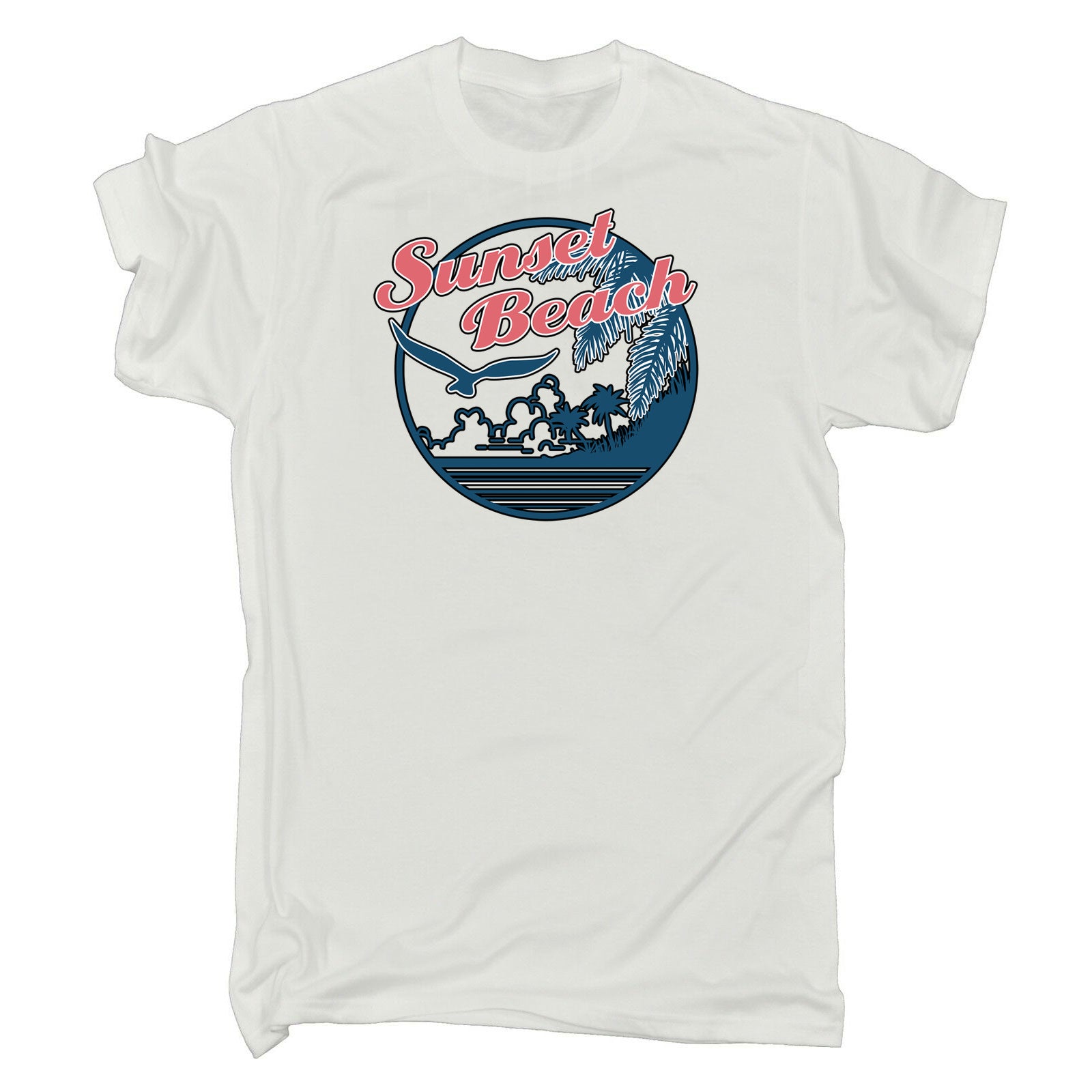 Sunset Beach Fashion - Mens 123t Funny T-Shirt Tshirts
