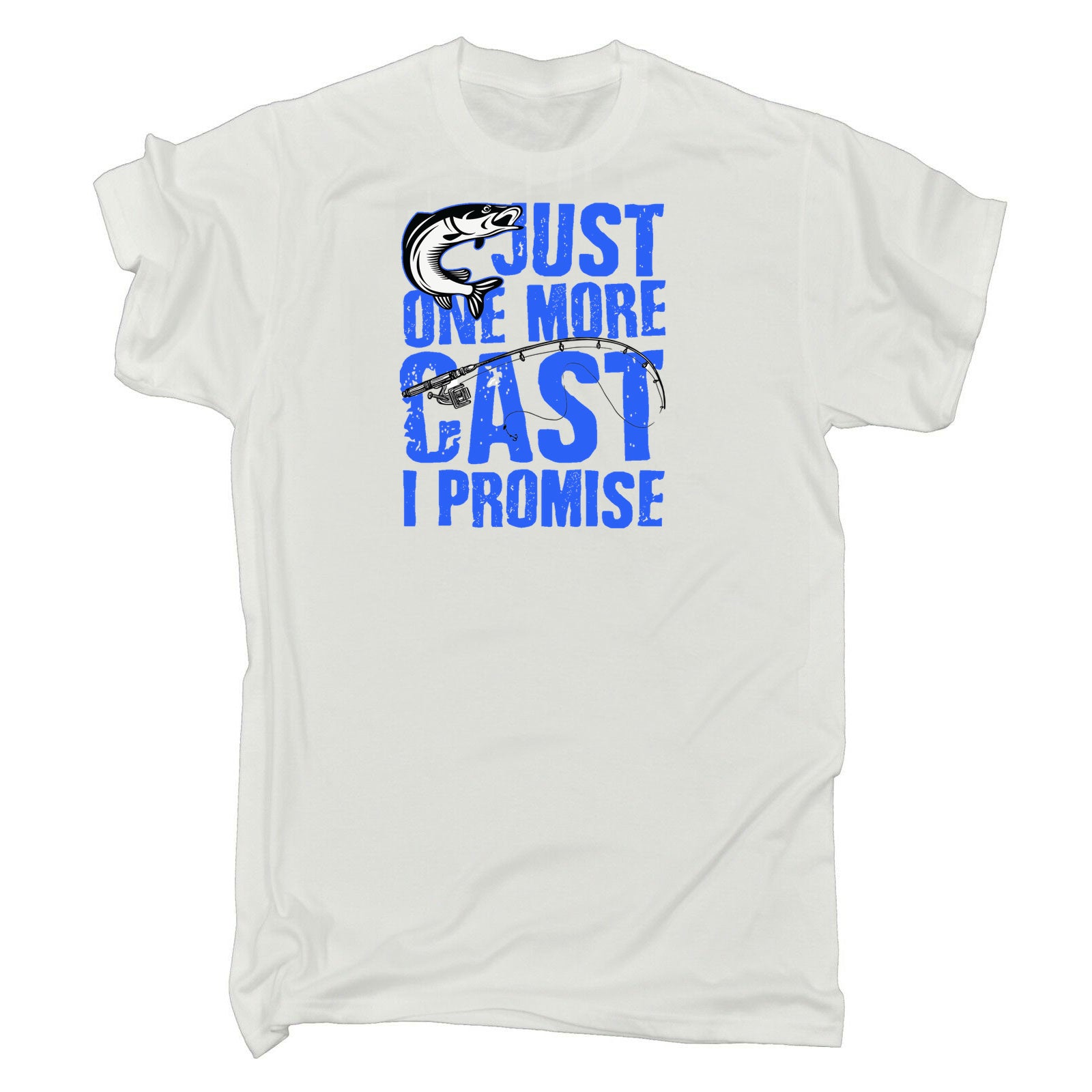 Just One More Cast Fishing Fish - Mens 123t Funny T-Shirt Tshirts