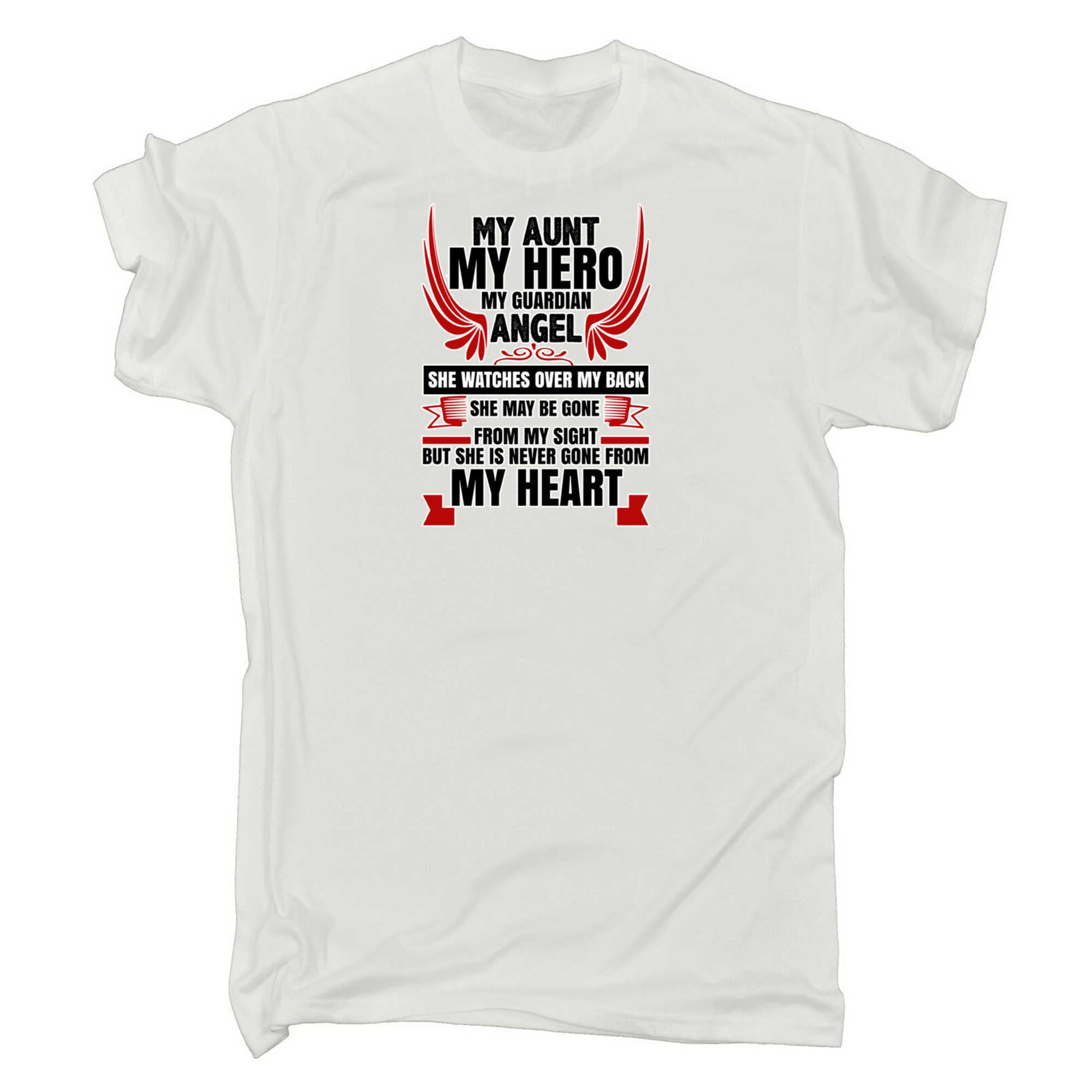 My Aunt My Hero My Guardian Angel Auntie - Mens 123t Funny T-Shirt Tshirts