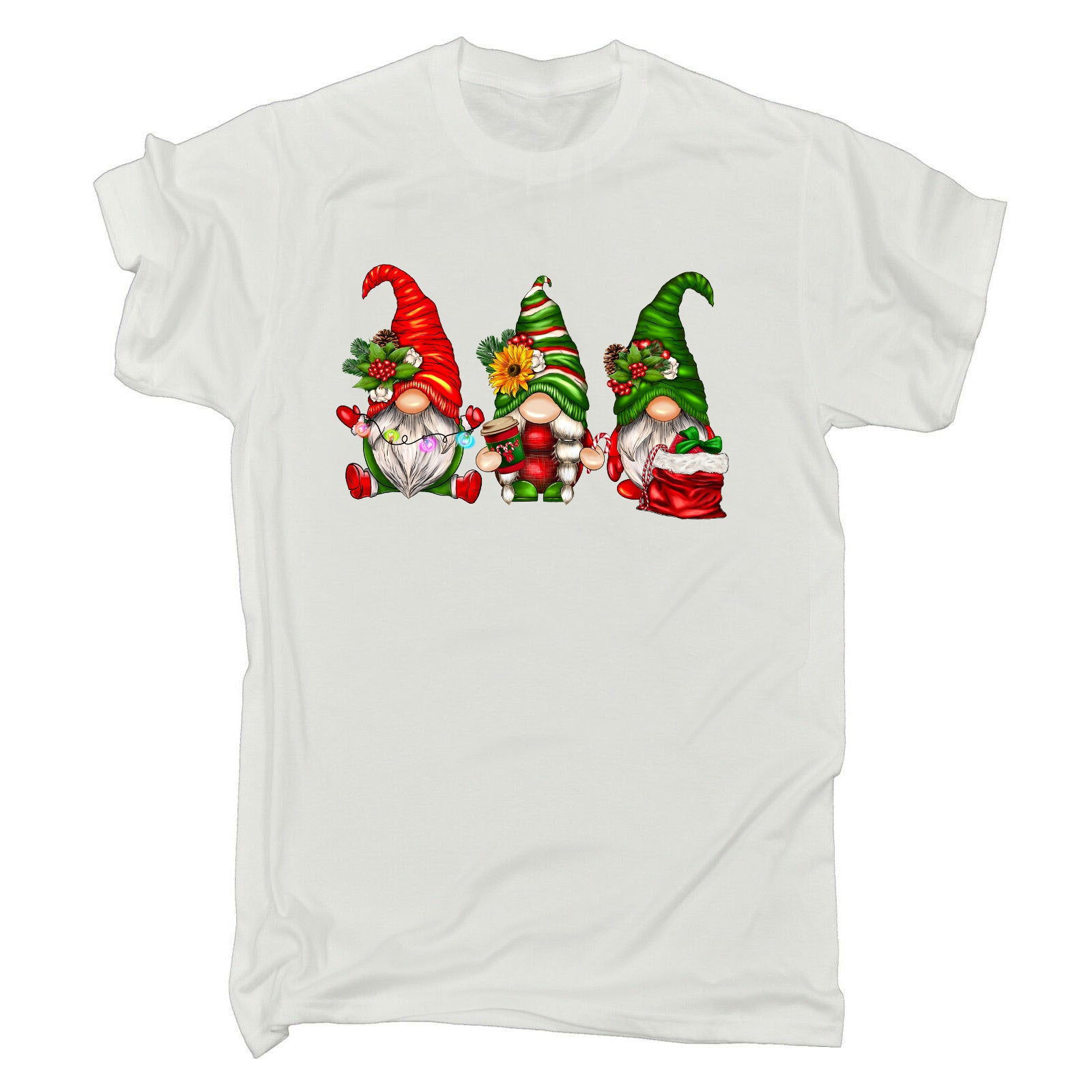Christmas Gnomes Xmas Gnome Garden - Mens Funny T-Shirt Tshirts