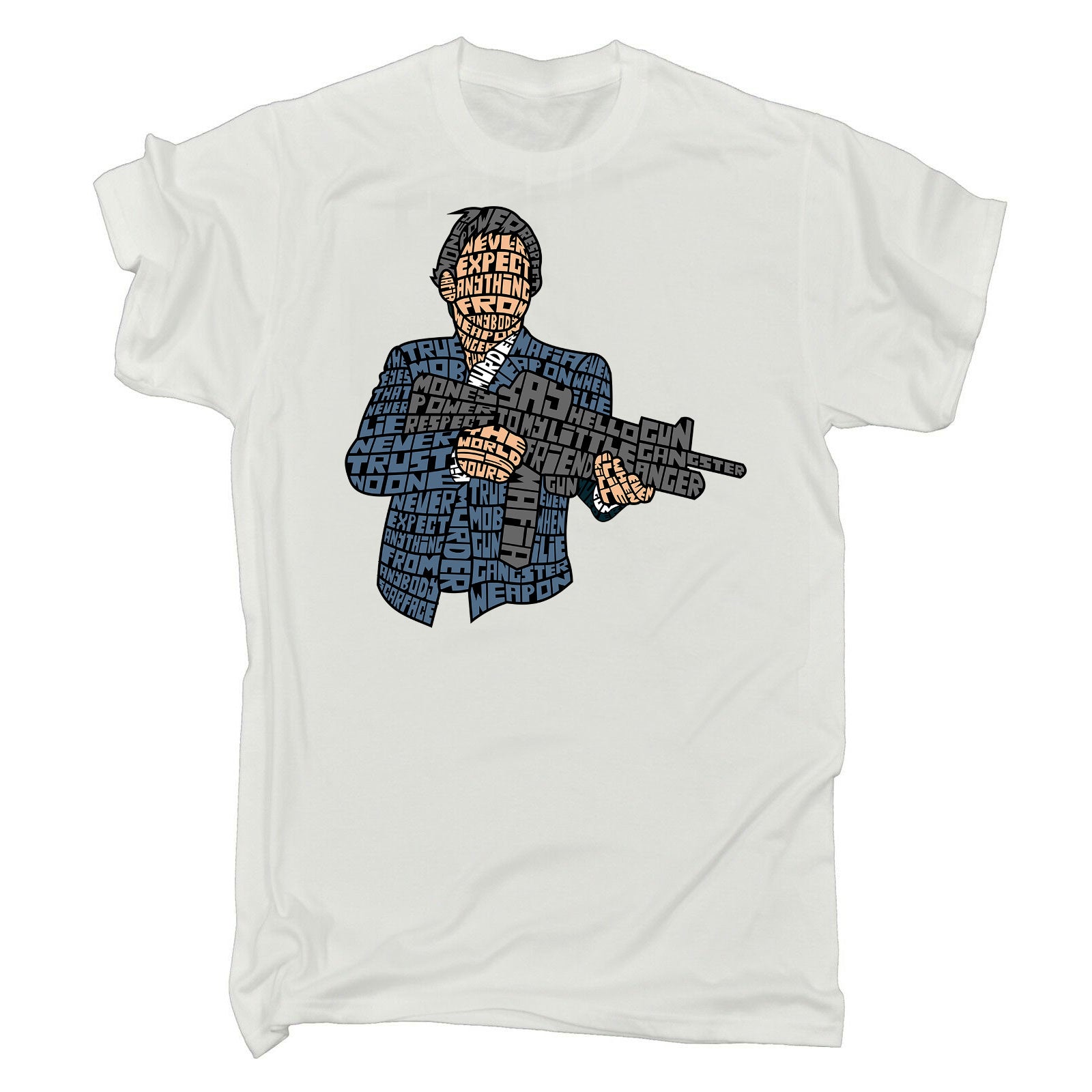 Mafia Calligram Italian Italy - Mens Funny T-Shirt Tshirts