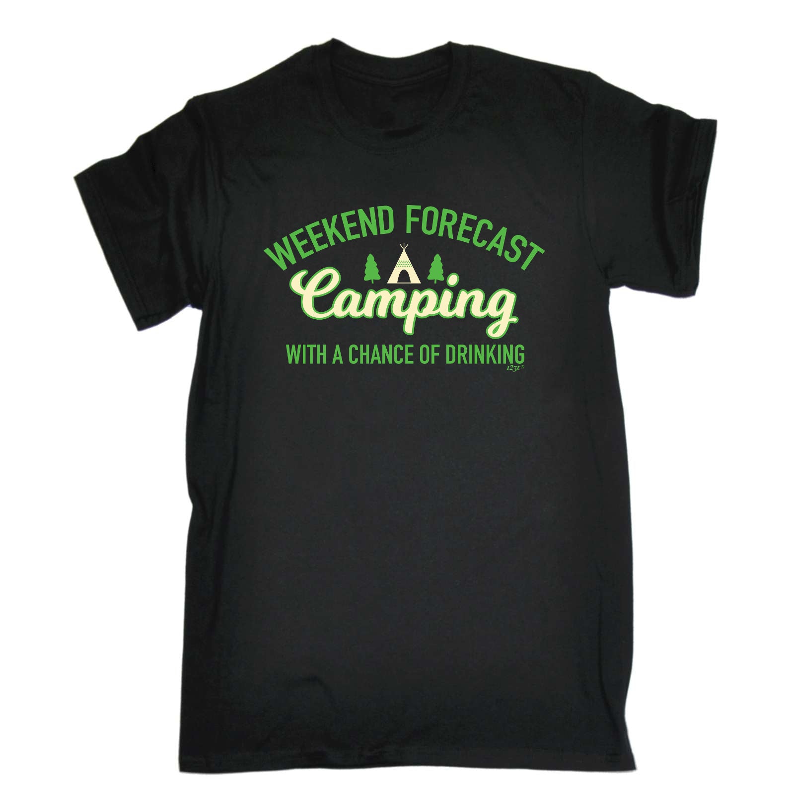 Weekend Forecast Camping With A Chance Of Drinking - Mens Funny T-Shirt Tshirts