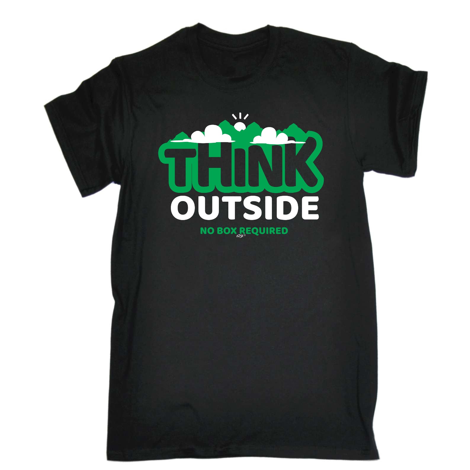 Think Outside No Box Required - Mens Funny T-Shirt Tshirts