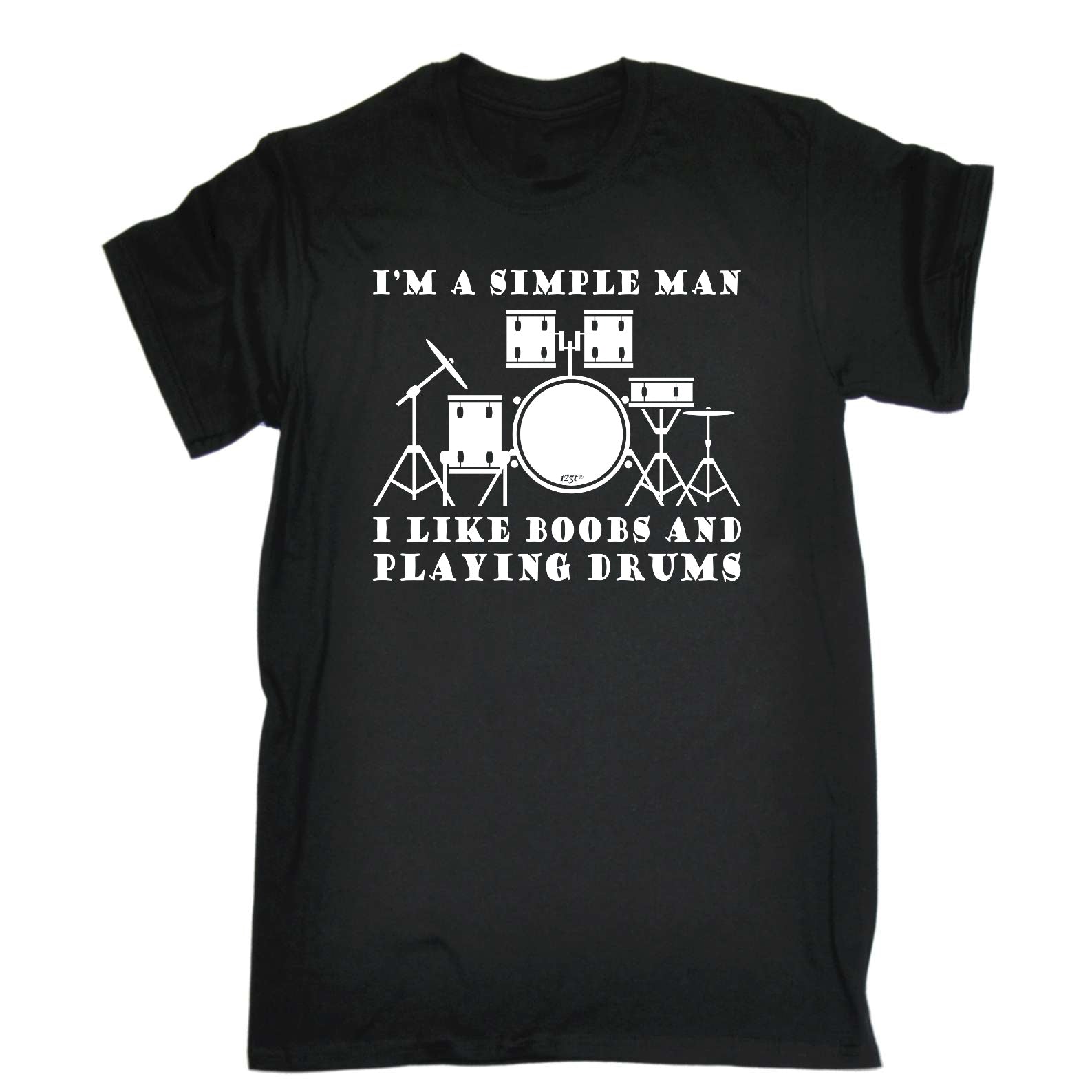 I'M Simple B B Playing Drums Music - Mens Funny T-Shirt Tshirts
