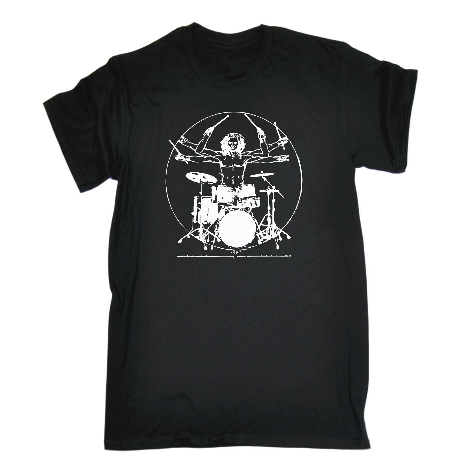 Leonardo Drummer Music White - Mens Funny T-Shirt Tshirts