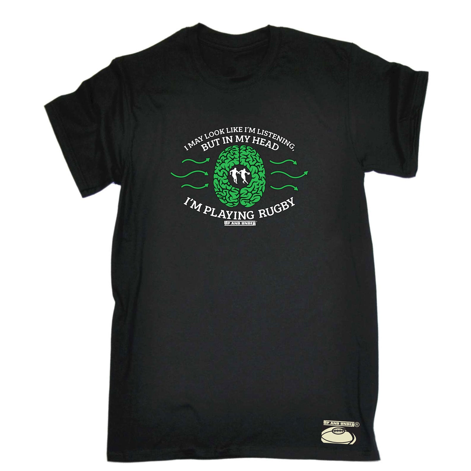 Uau I May Look Like Listening Playing Rugby - Mens Funny T-Shirt Tshirts