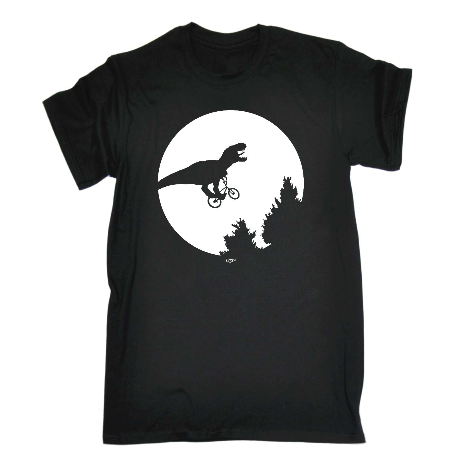 Dinosaur Across The Moon - Mens Funny T-Shirt Tshirts
