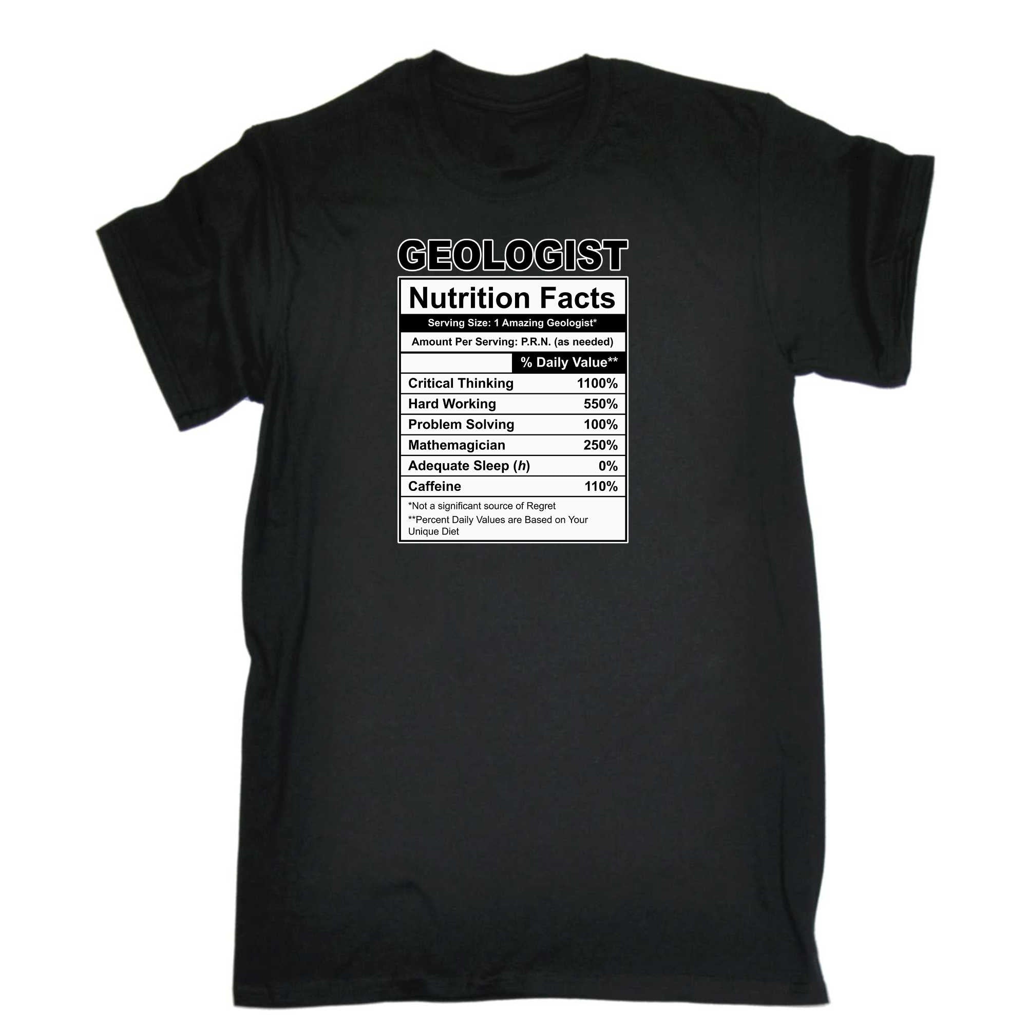 Geologist Nutrition Facts - Mens 123t Funny T-Shirt Tshirts