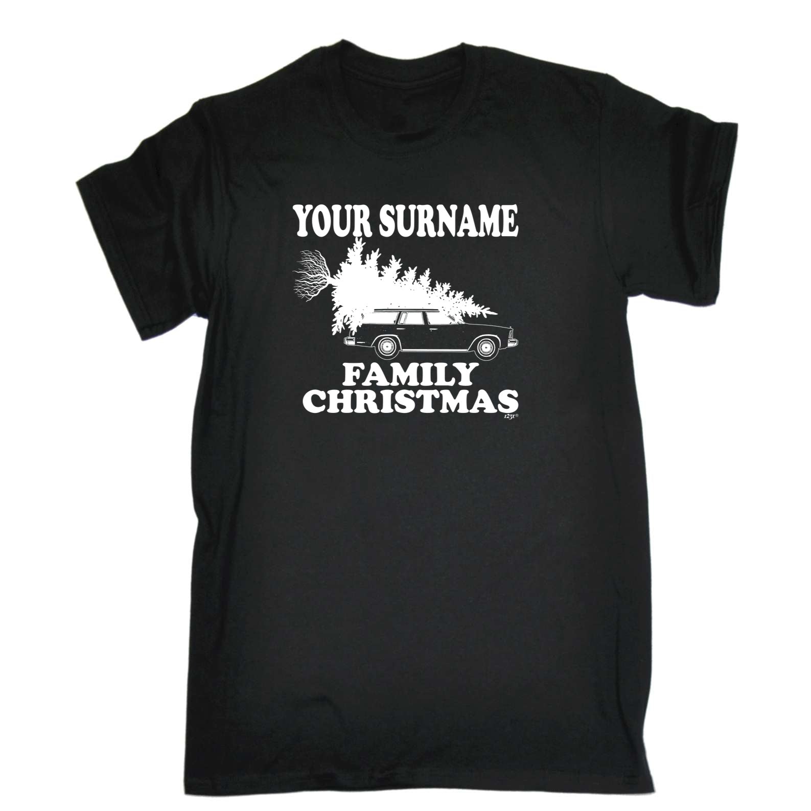 Family Christmas Your Surname Personalised - Mens Funny T-Shirt Tshirts