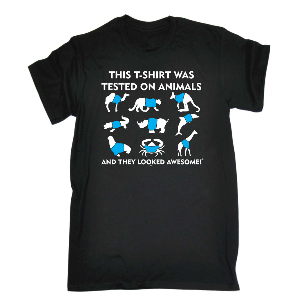 Tested On Animals - Mens Funny T-Shirt Tshirts