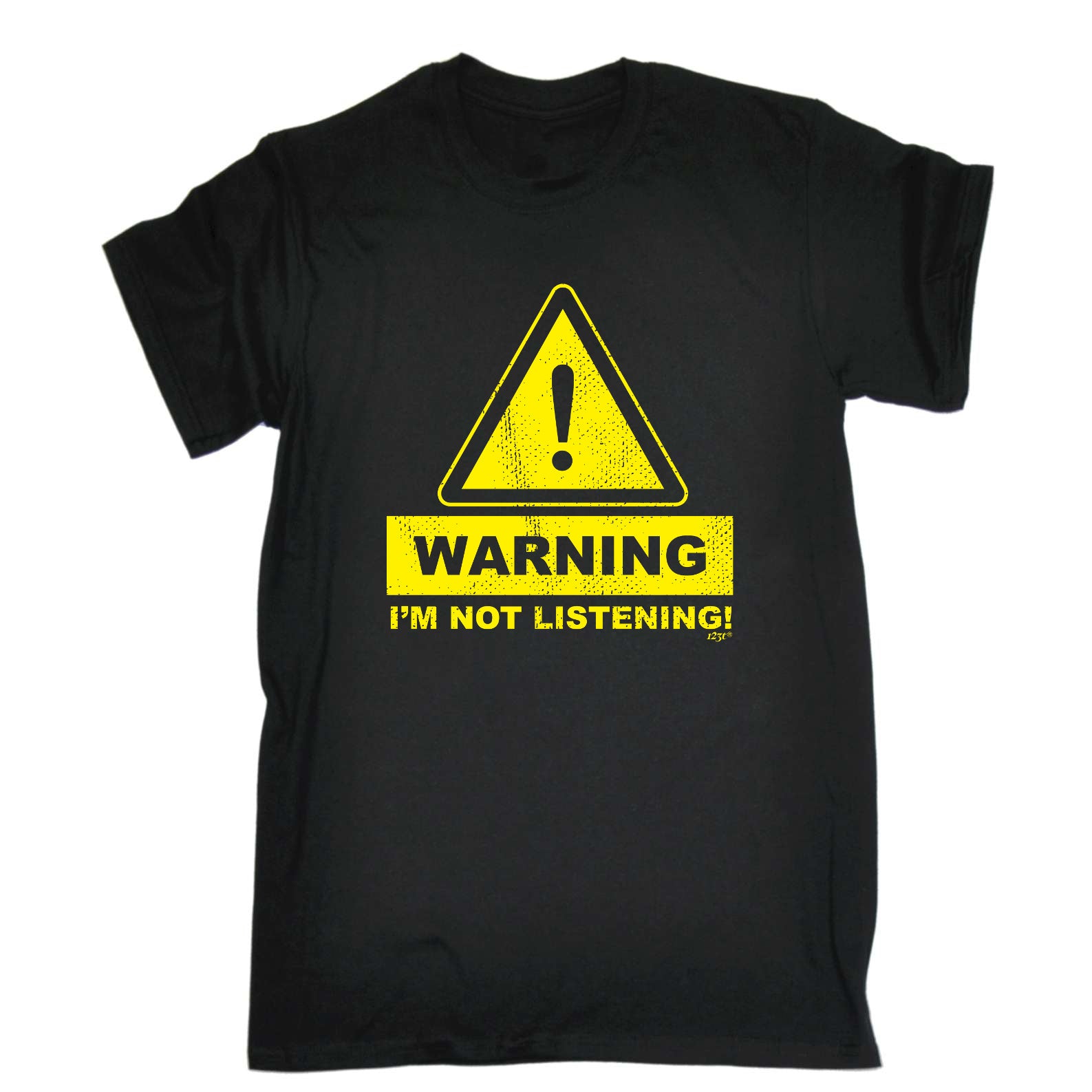 Warning Im Not Listening - Mens Funny T-Shirt Tshirts