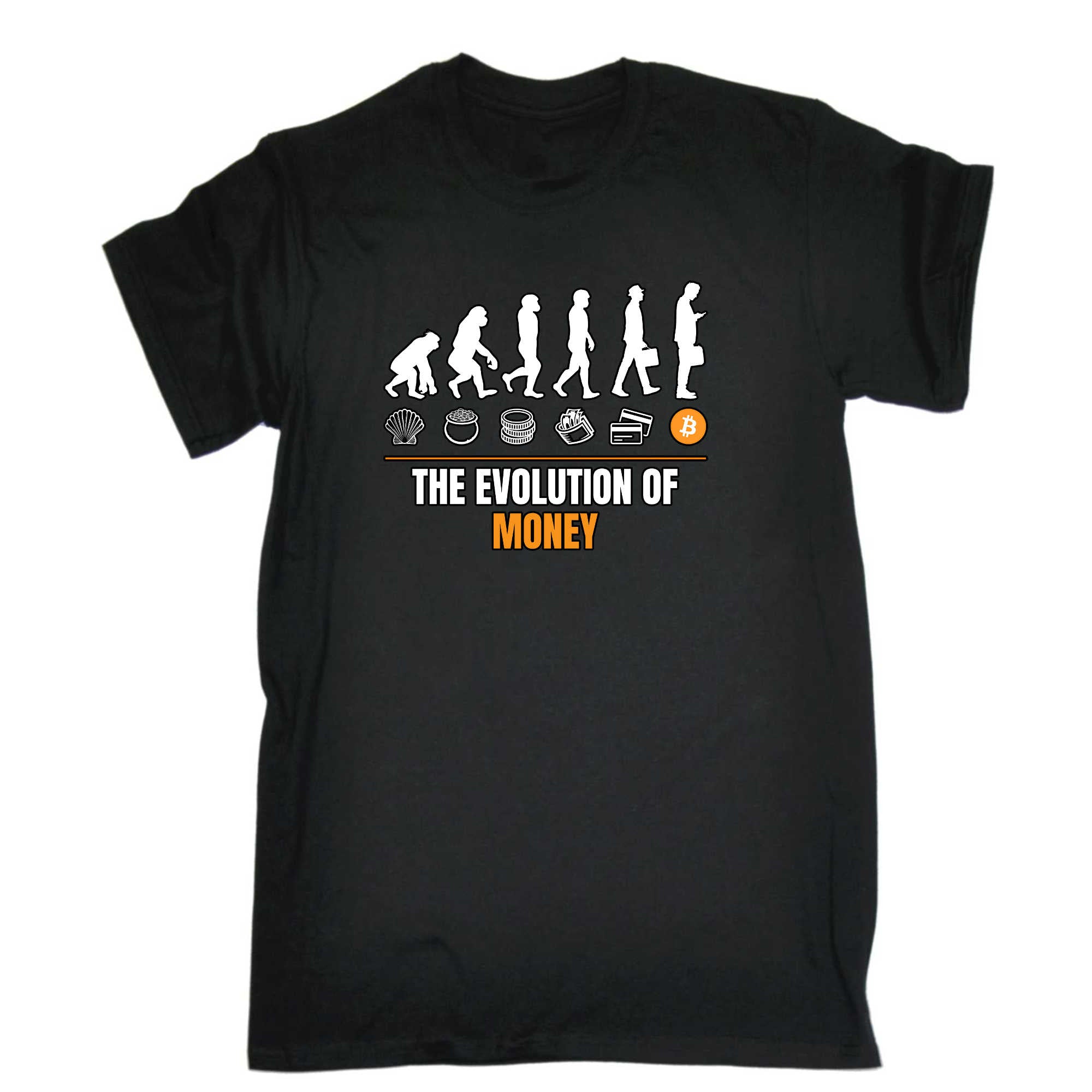 Evolution Of Money Cryptocurrency Bitcoin - Mens 123t Funny T-Shirt Tshirts