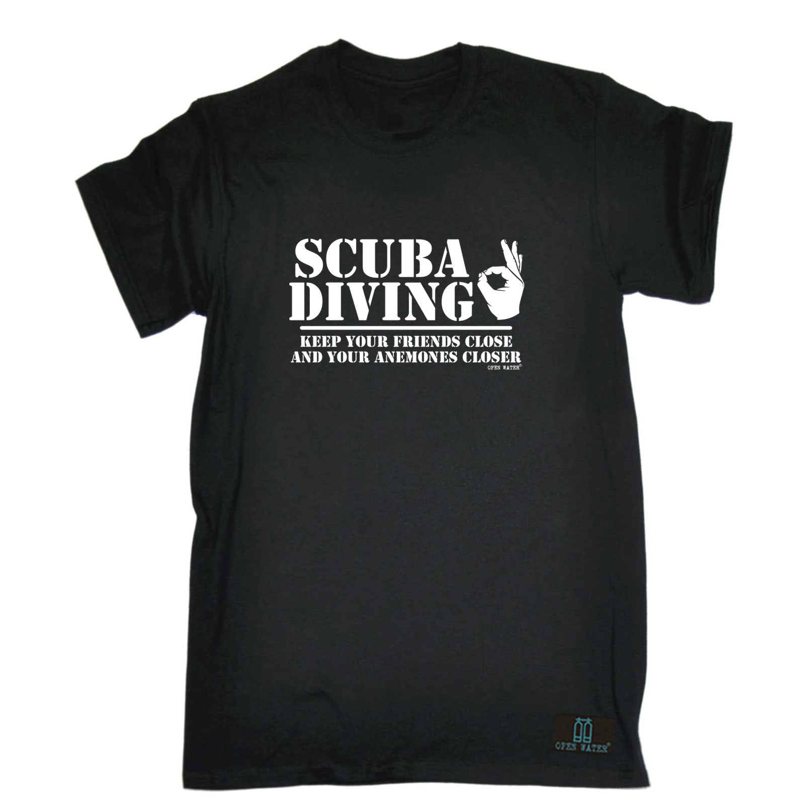 Ow Scuba Diving Keep Friends Close - Mens Funny T-Shirt Tshirts